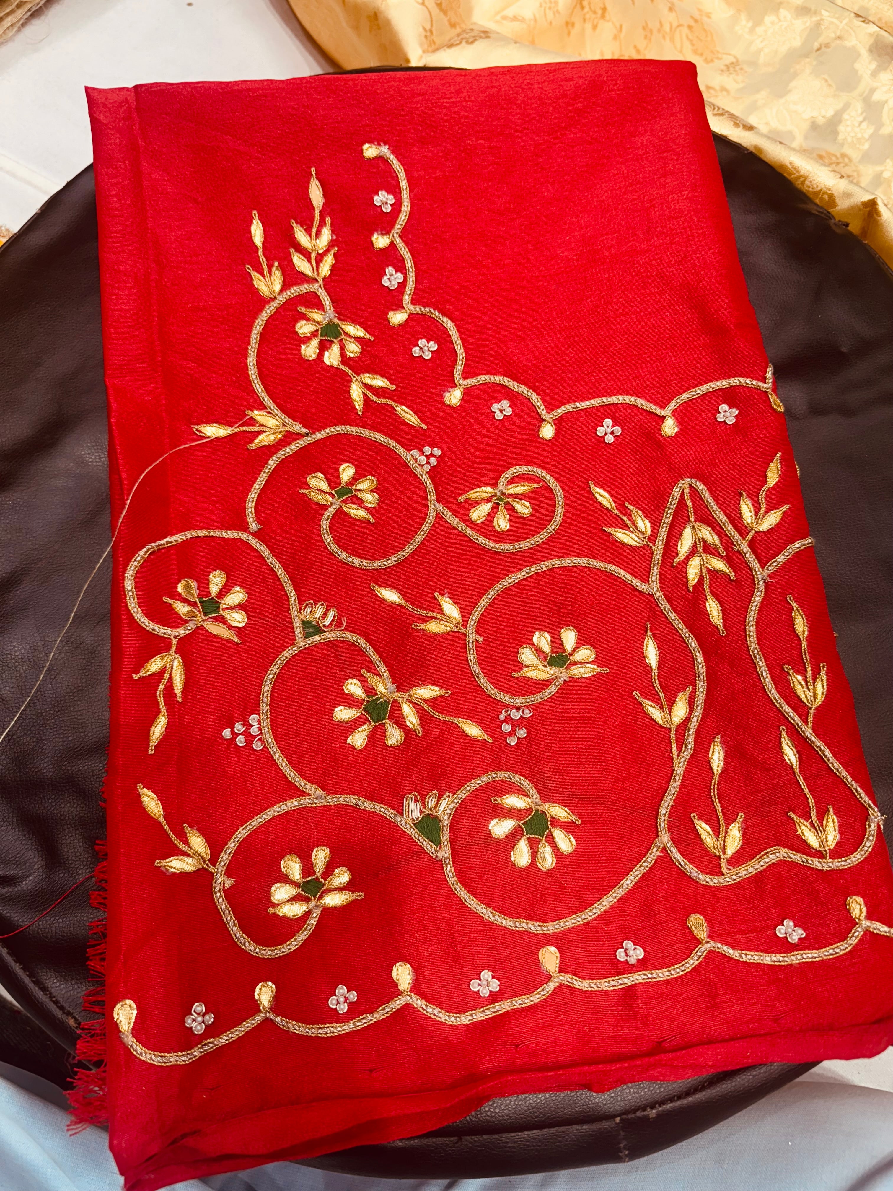 Jaal design Gotapatti blouse fabric