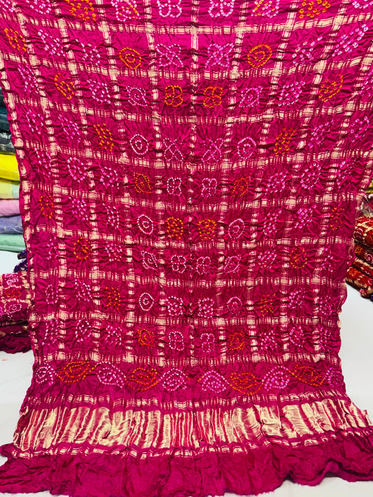 Pure gajji silk ghadchola dupatta