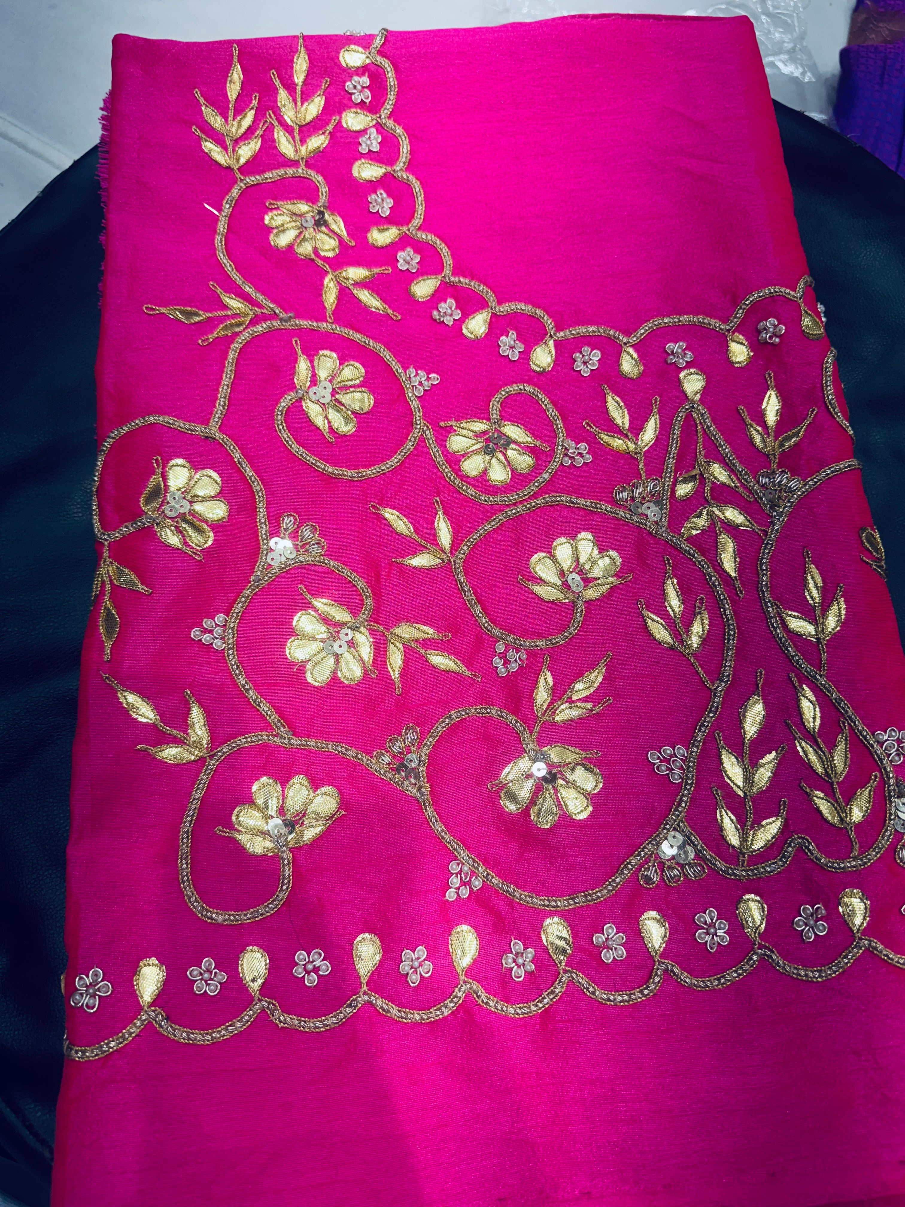 Jaal design Gotapatti blouse fabric