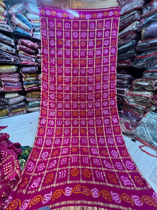 Pure gajji silk ghadchola dupatta