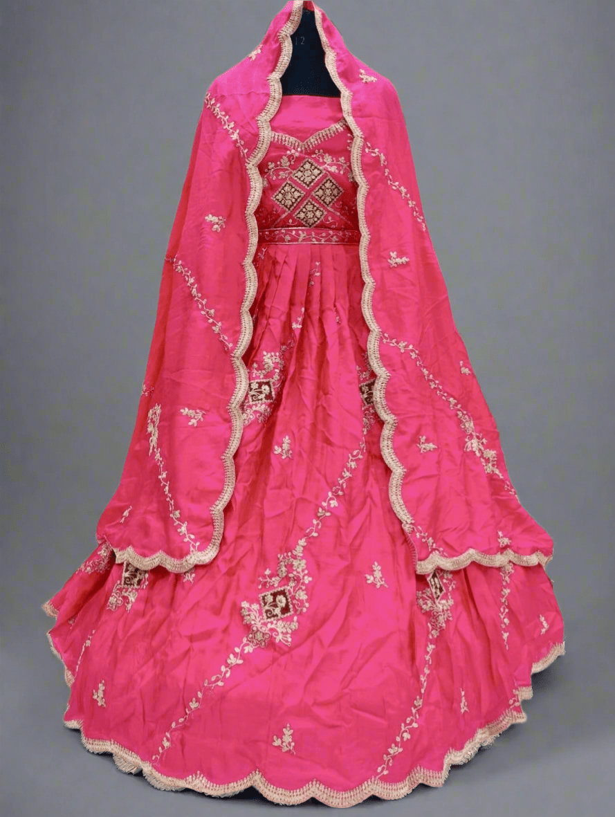 Beautiful Pittan Work lehnga having Embroidery