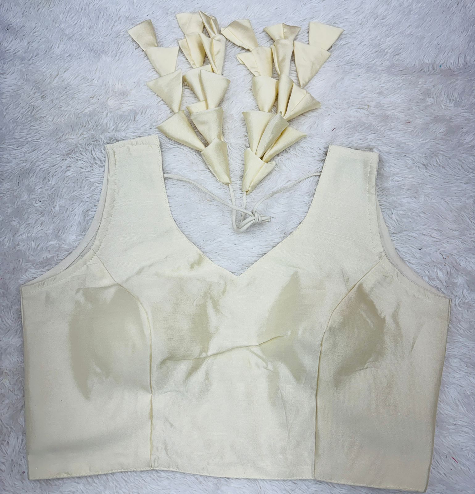 Taffeta silk plain Latkan blouse