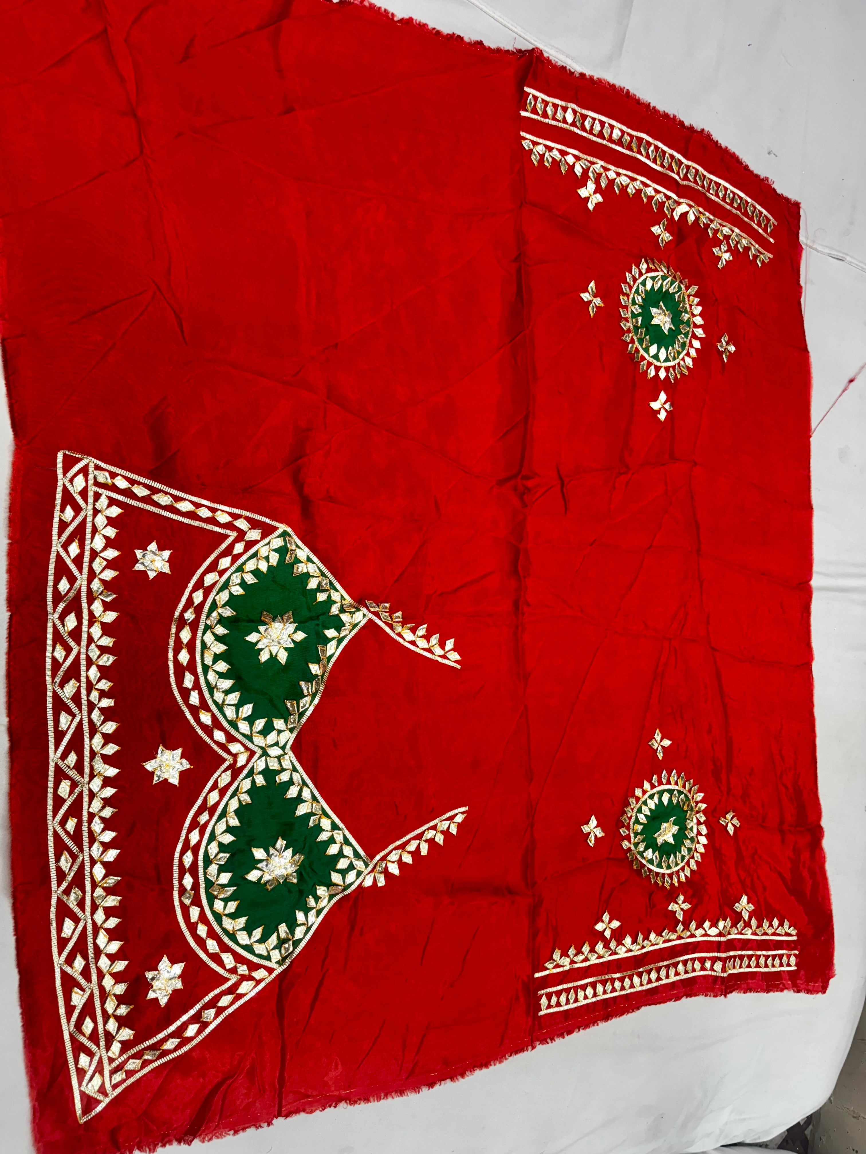 Unstitched pure fabric aangi blouses with hand kachagotta work