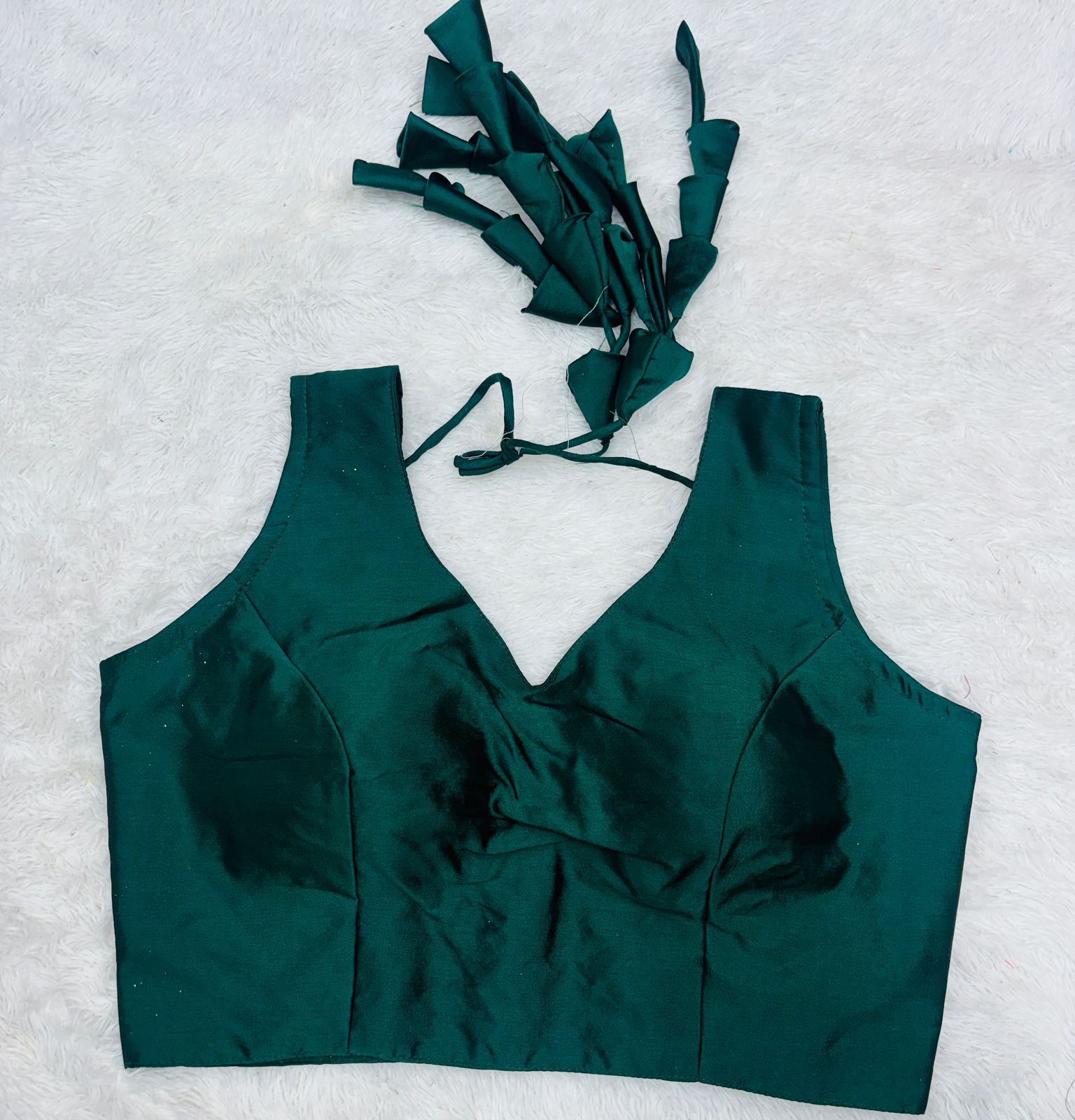 Taffeta silk plain Latkan blouse