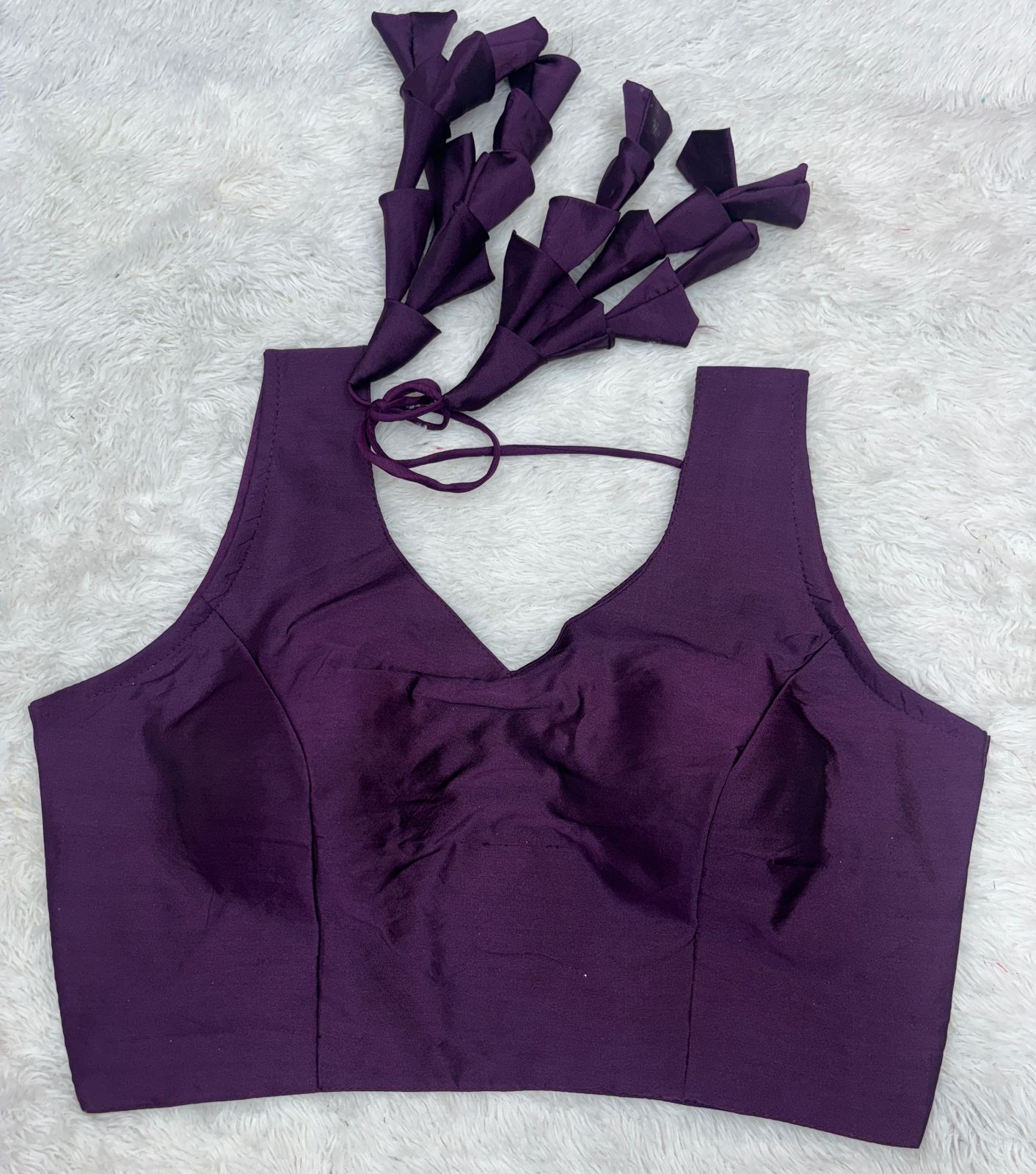 Taffeta silk plain Latkan blouse