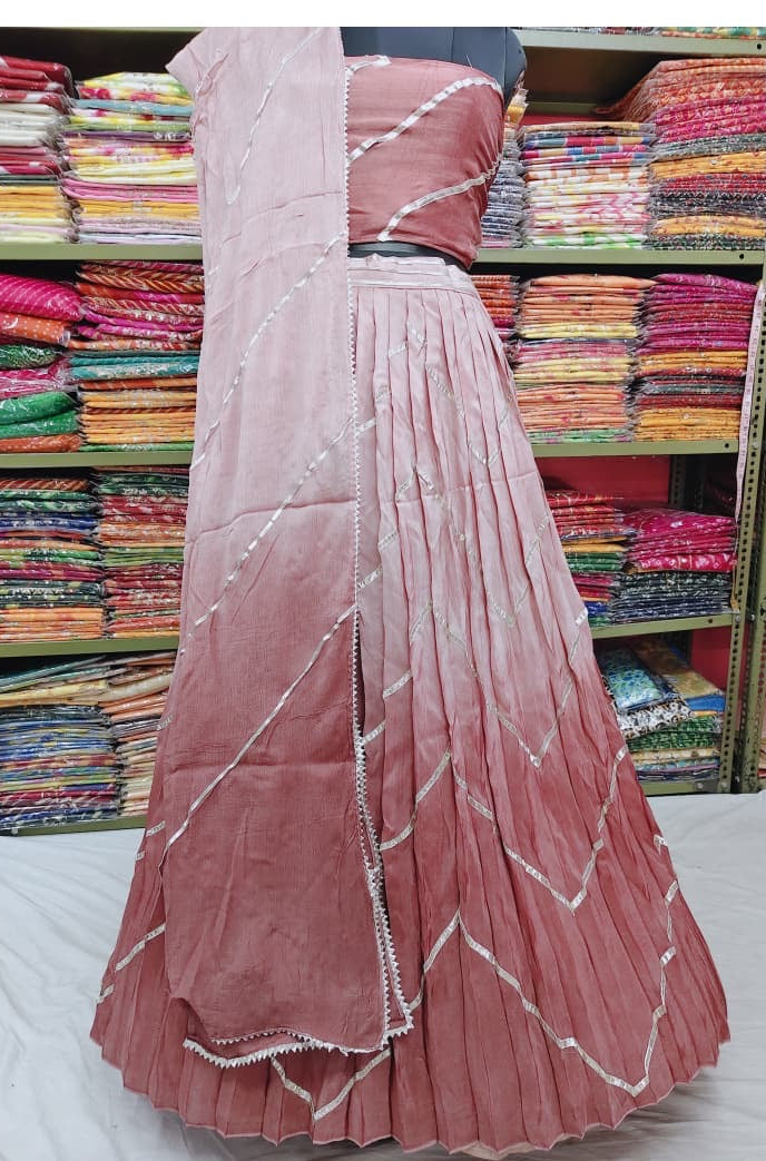 Upada pure ombrey lehnga with kacchipatti work