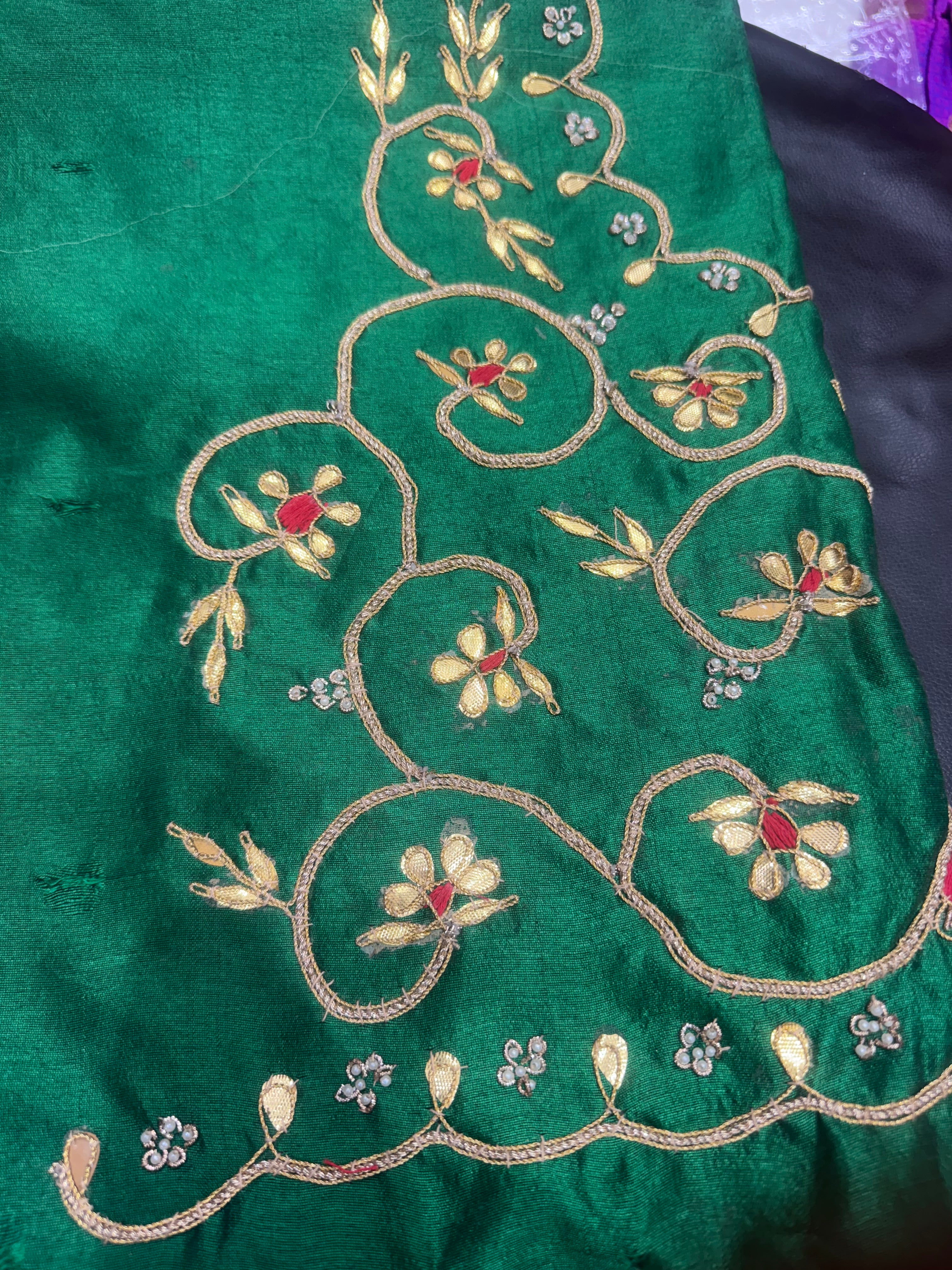 Jaal design Gotapatti blouse fabric