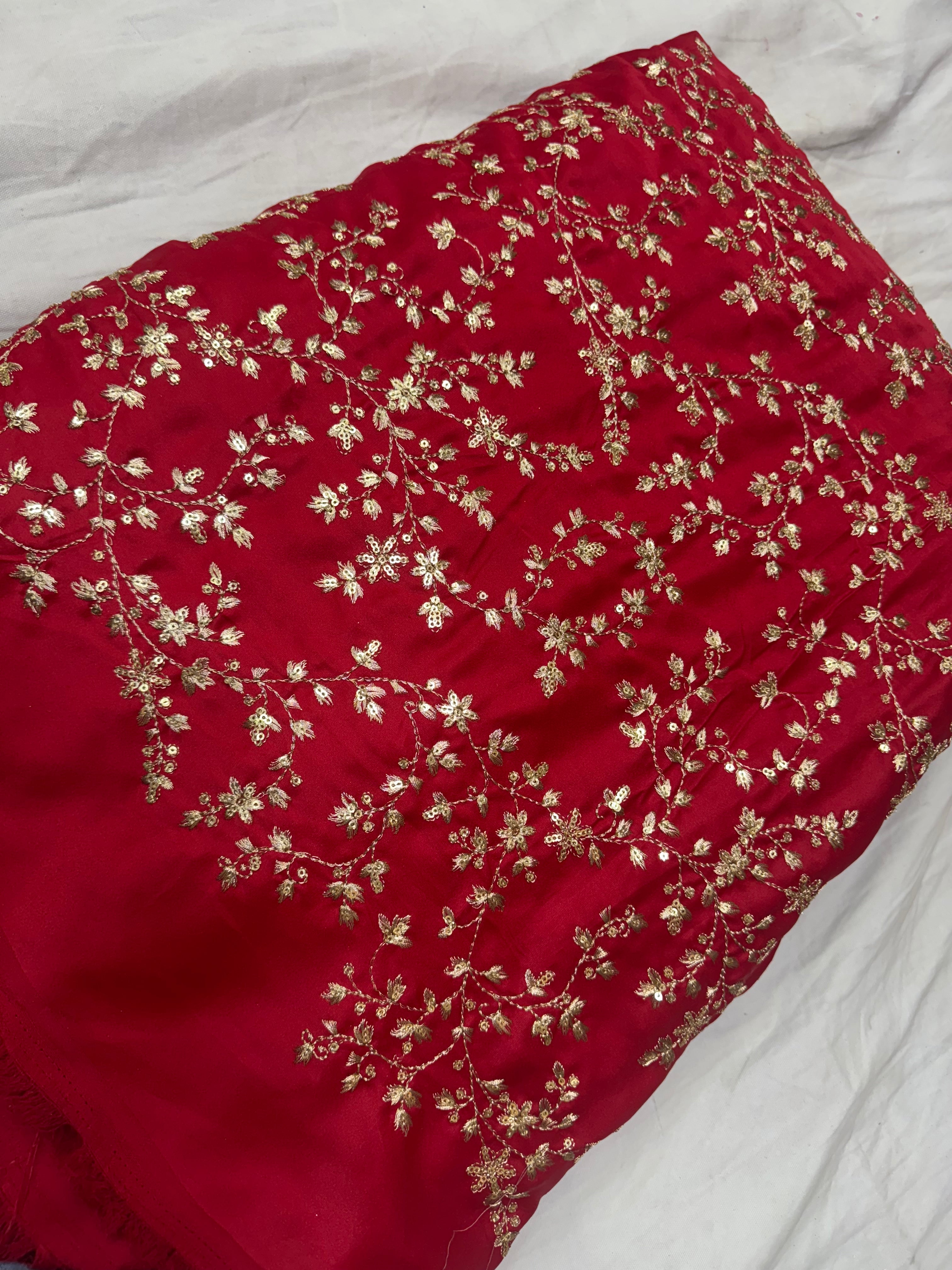 Jaal fabric on silk