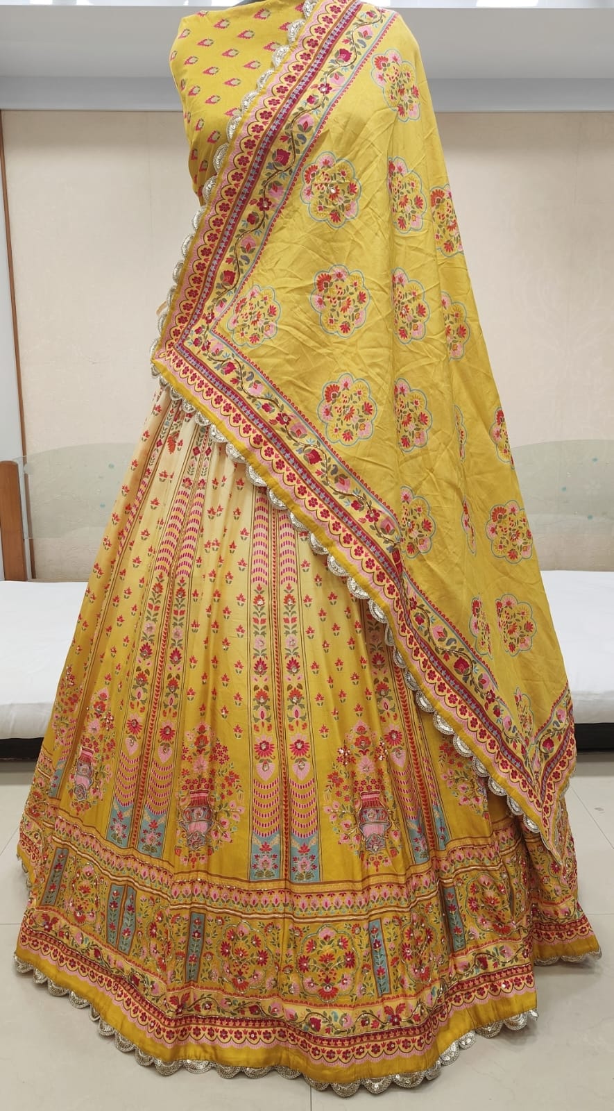 Multi colored carnival lehnga