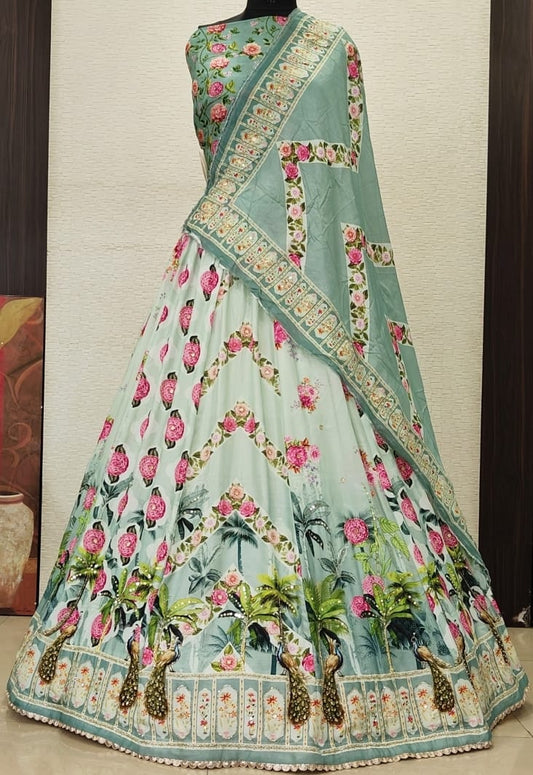 Multi colored carnival lehnga