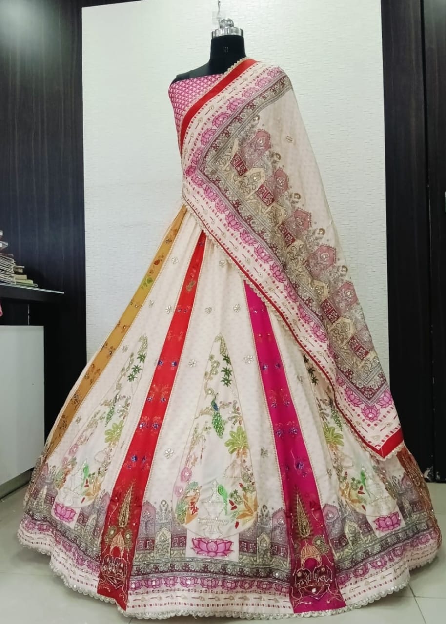 Multi colored carnival lehnga