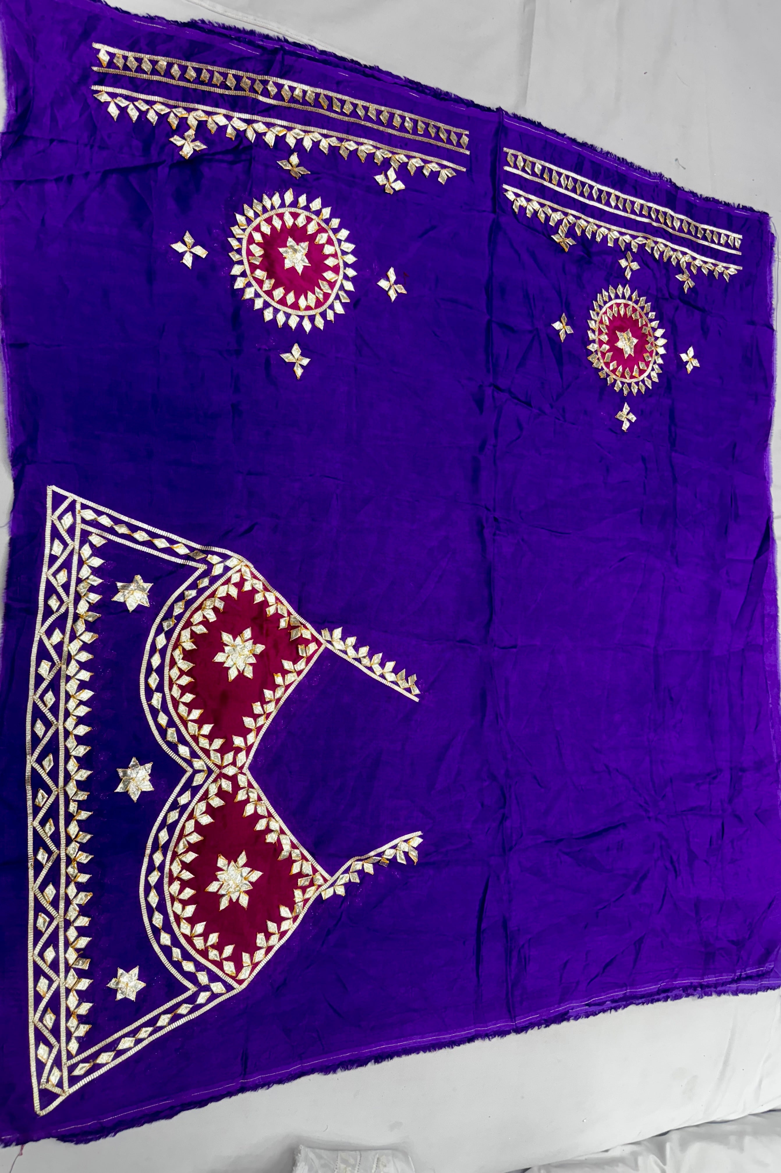 Unstitched pure fabric aangi blouses with hand kachagotta work