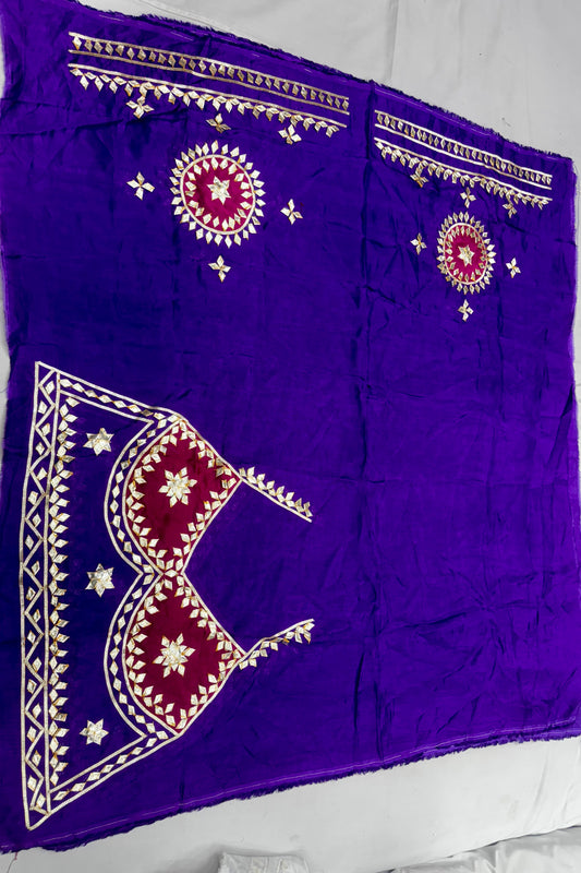 Unstitched pure fabric aangi blouses with hand kachagotta work