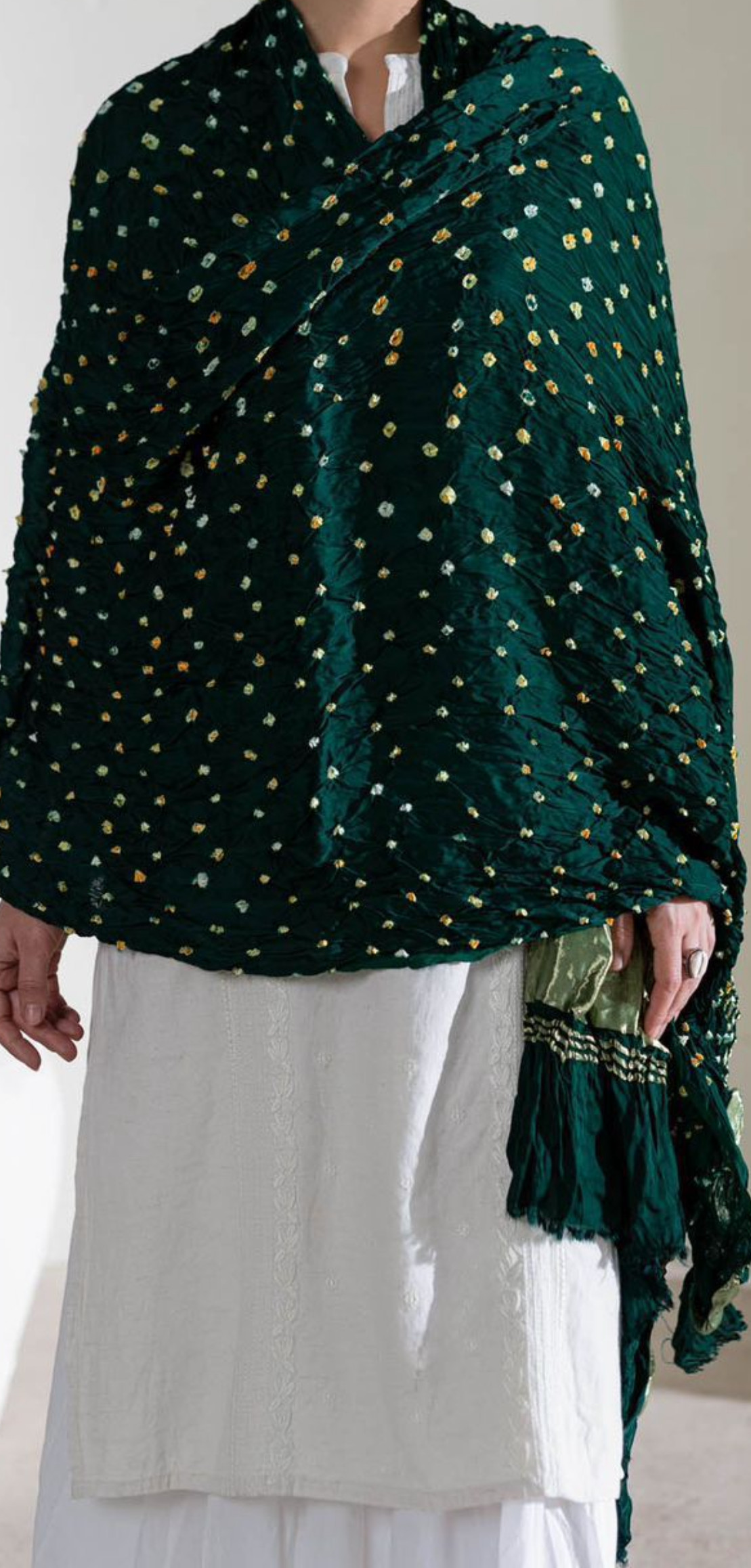 Pure modal gajji silk hand bandhej dupattas