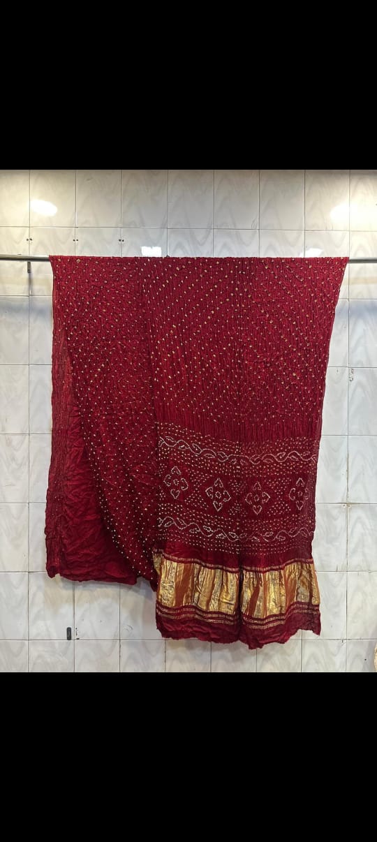 Gajji silk dani bandhej saree