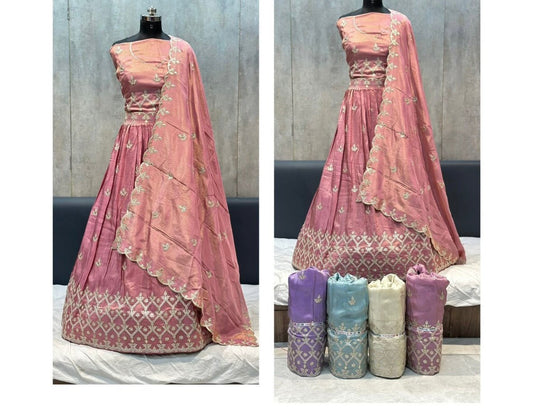 Pitta work lehnga