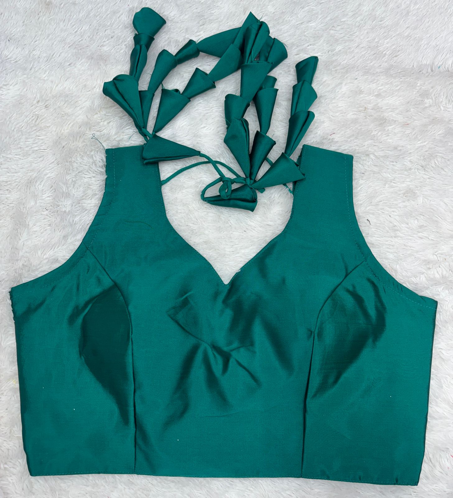 Taffeta silk plain Latkan blouse