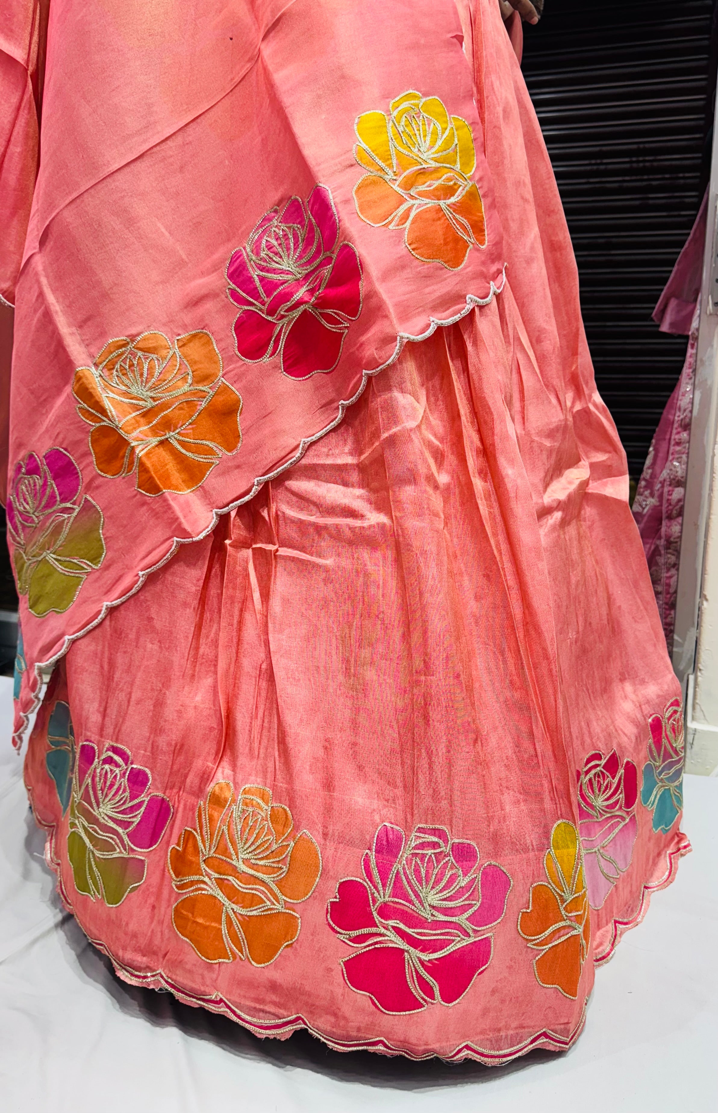 Multi floral cosmos lehnga