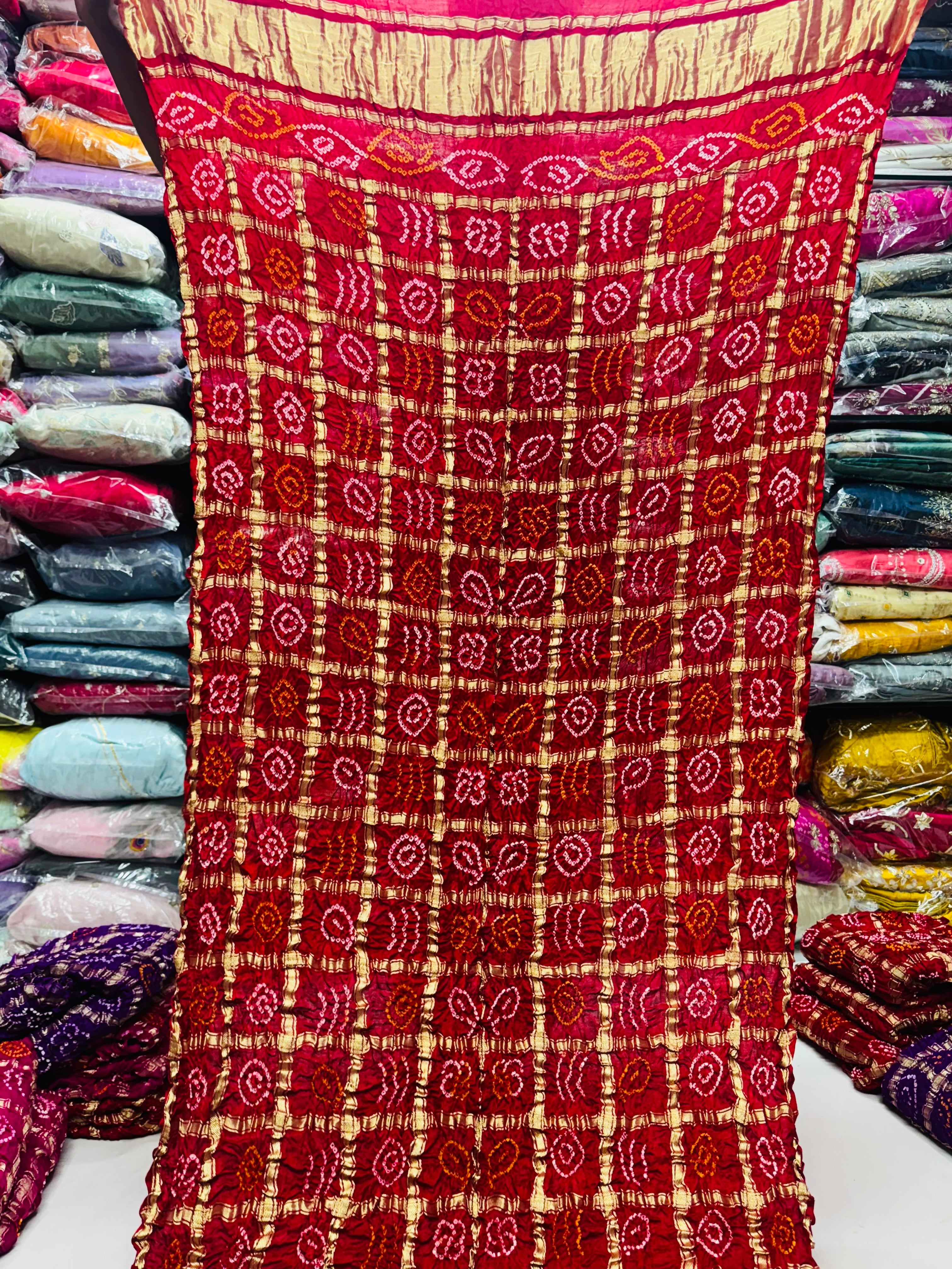 Pure gajji silk ghadchola dupatta
