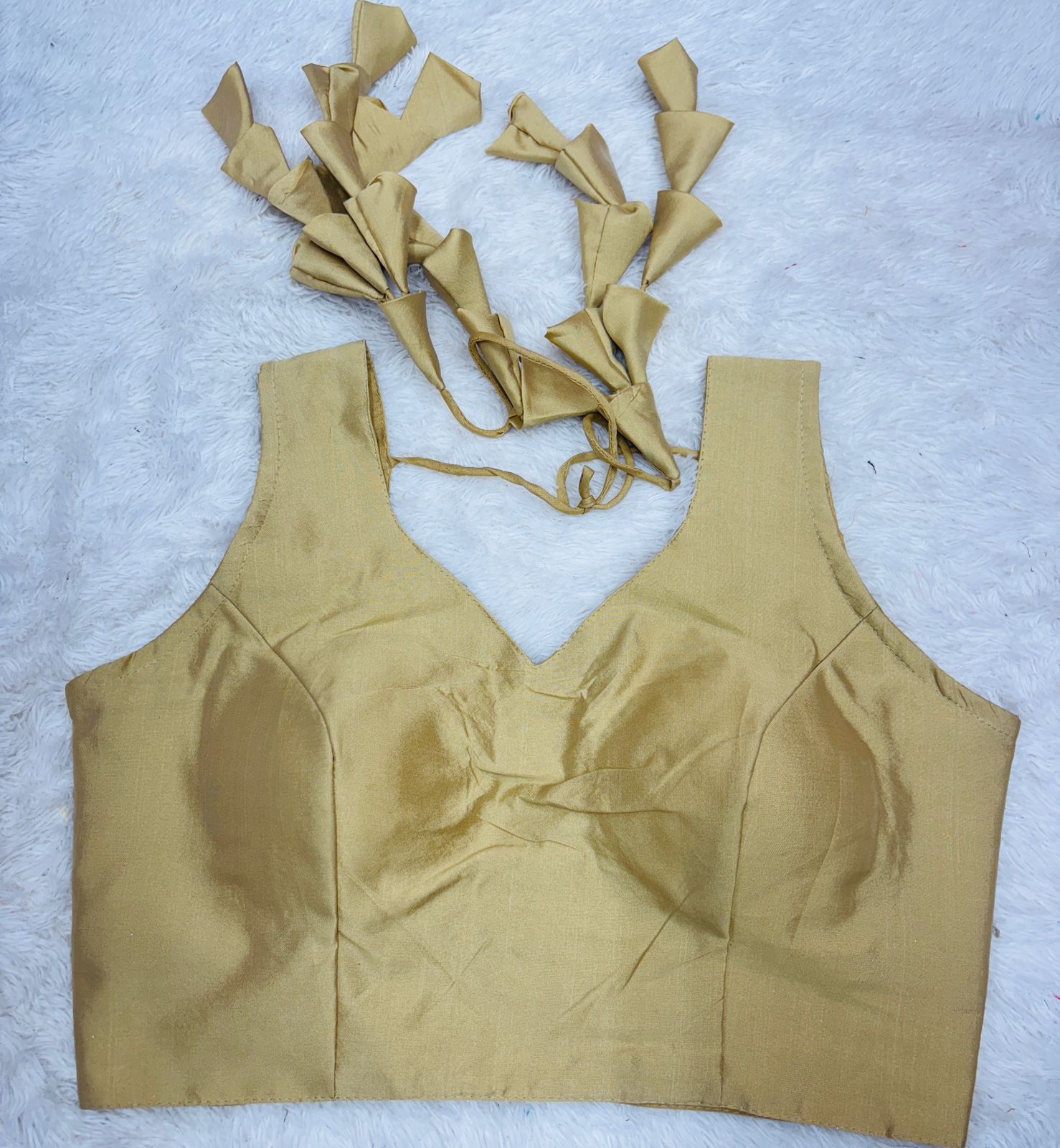 Taffeta silk plain Latkan blouse