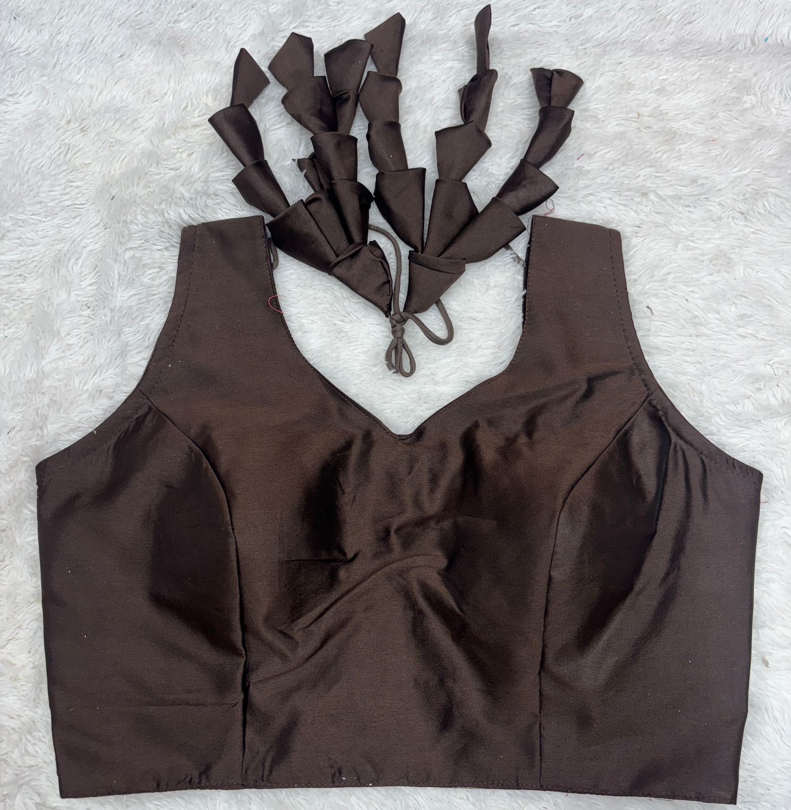 Taffeta silk plain Latkan blouse