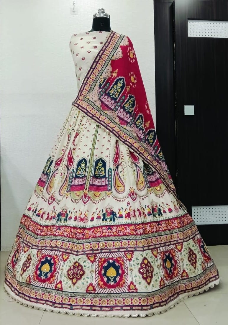 Multi colored carnival lehnga