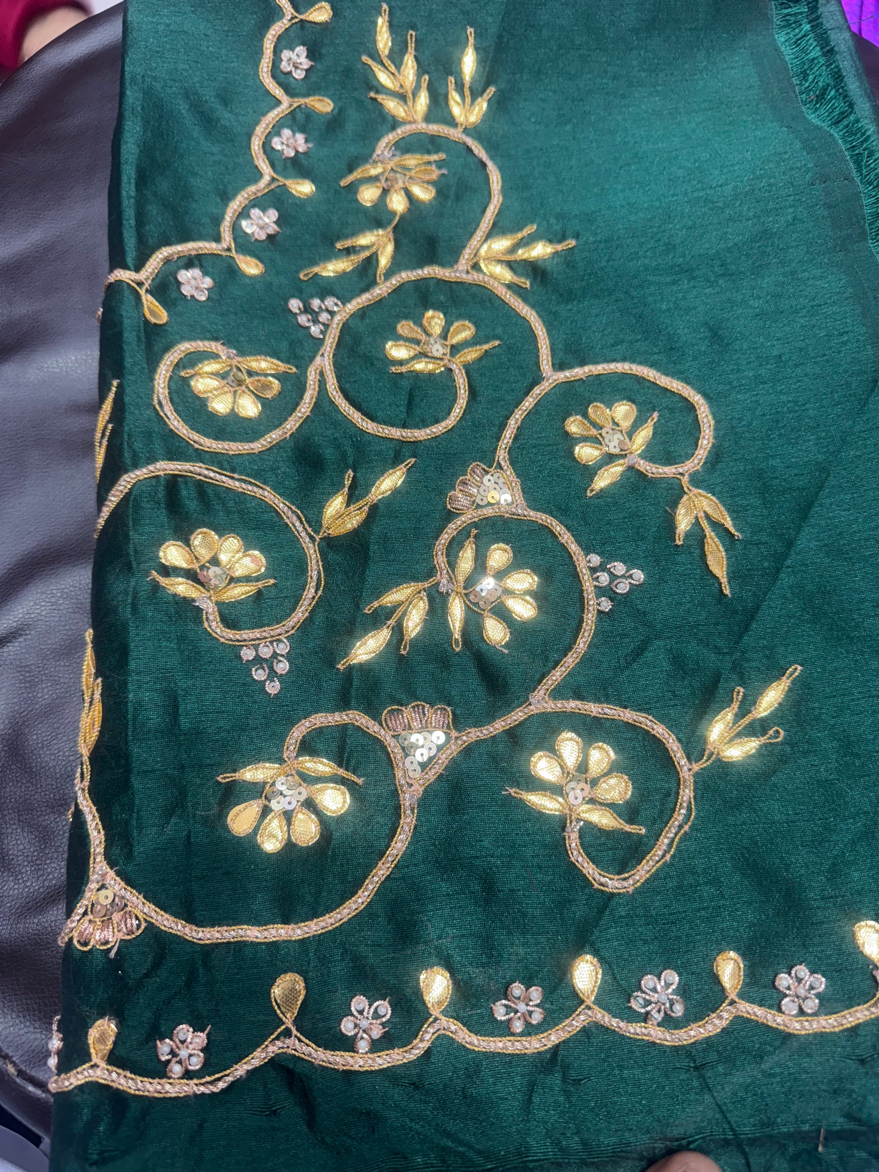 Jaal design Gotapatti blouse fabric