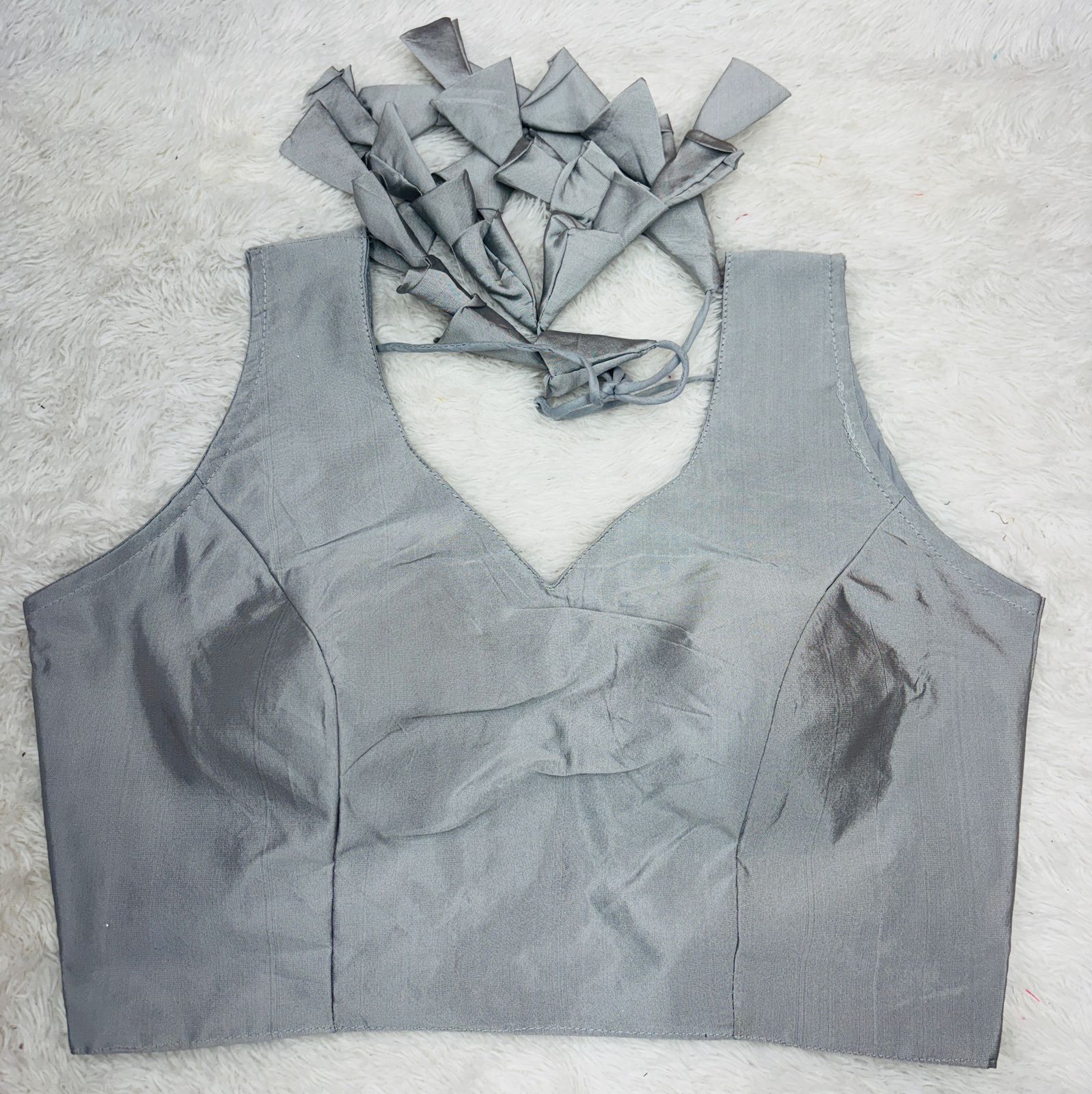 Taffeta silk plain Latkan blouse