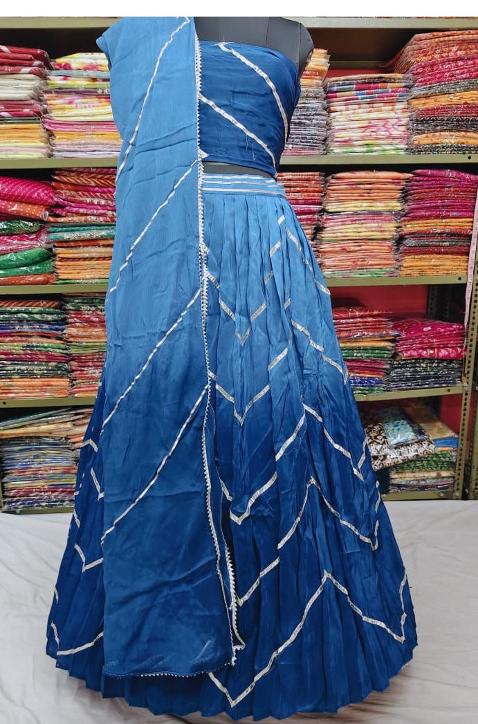 Upada pure ombrey lehnga with kacchipatti work
