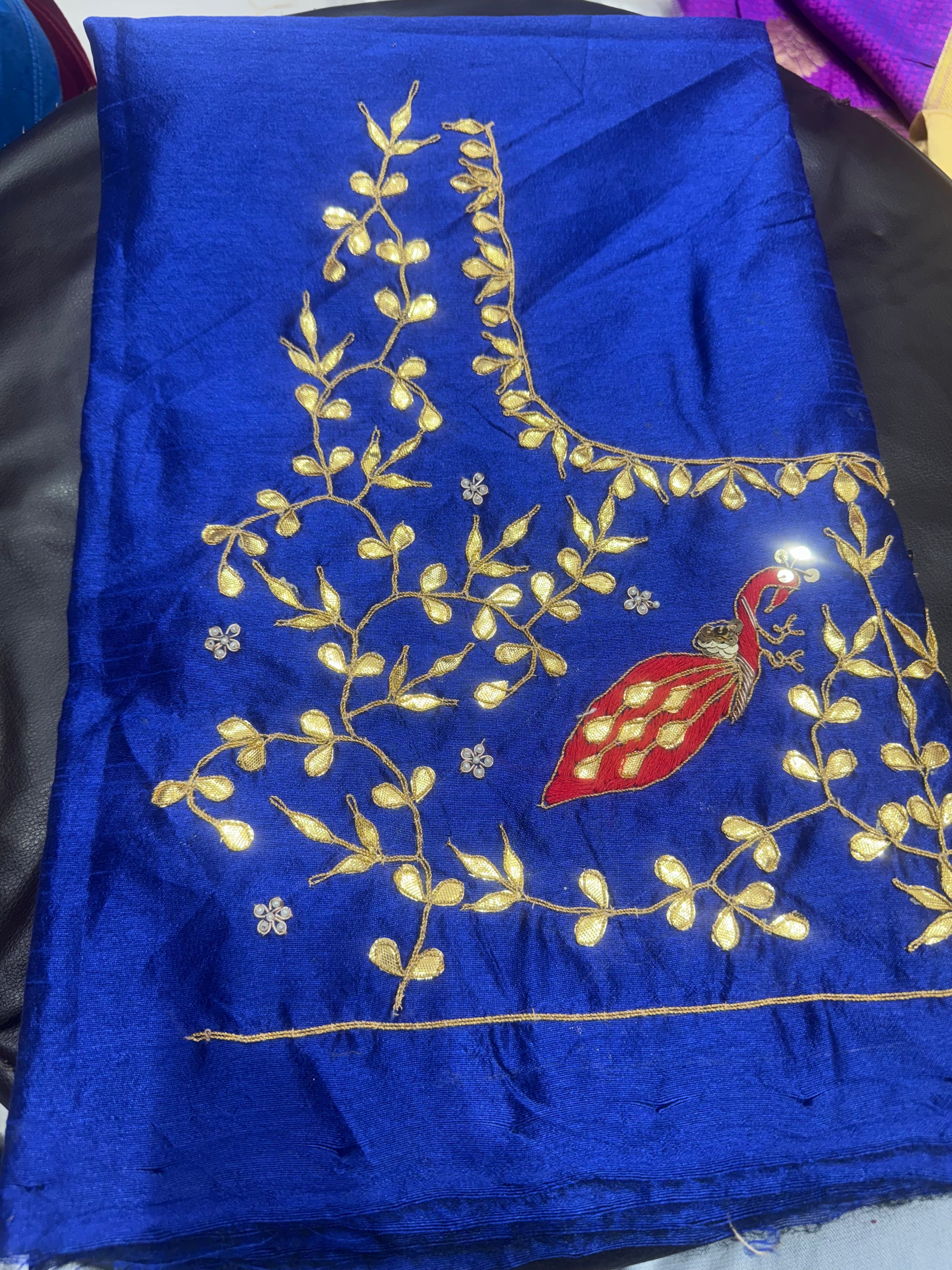 Gotapatti blouse fabric