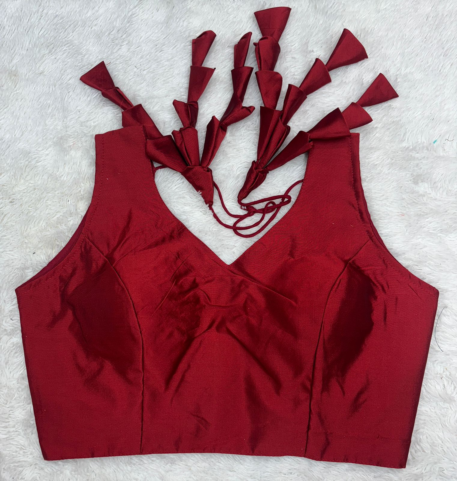 Taffeta silk plain Latkan blouse