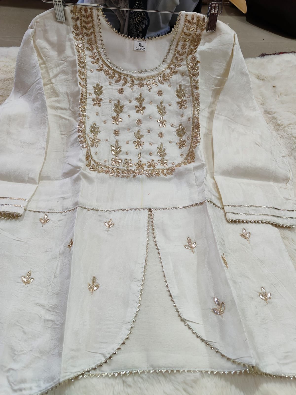 Pure upada silk handwork paplums