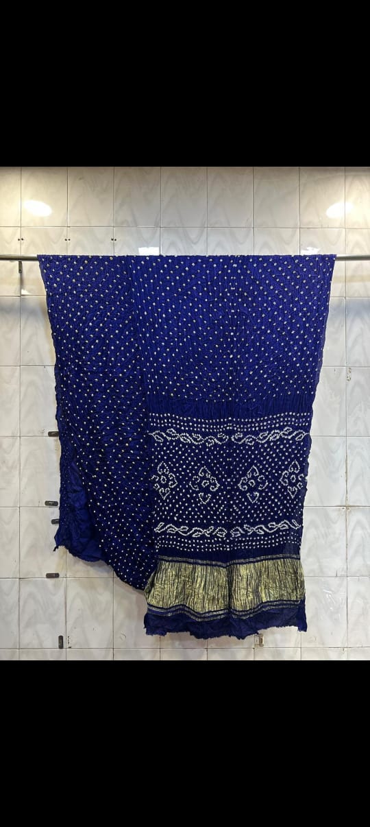 Gajji silk dani bandhej saree