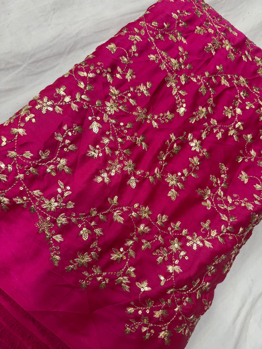 Jaal fabric on silk