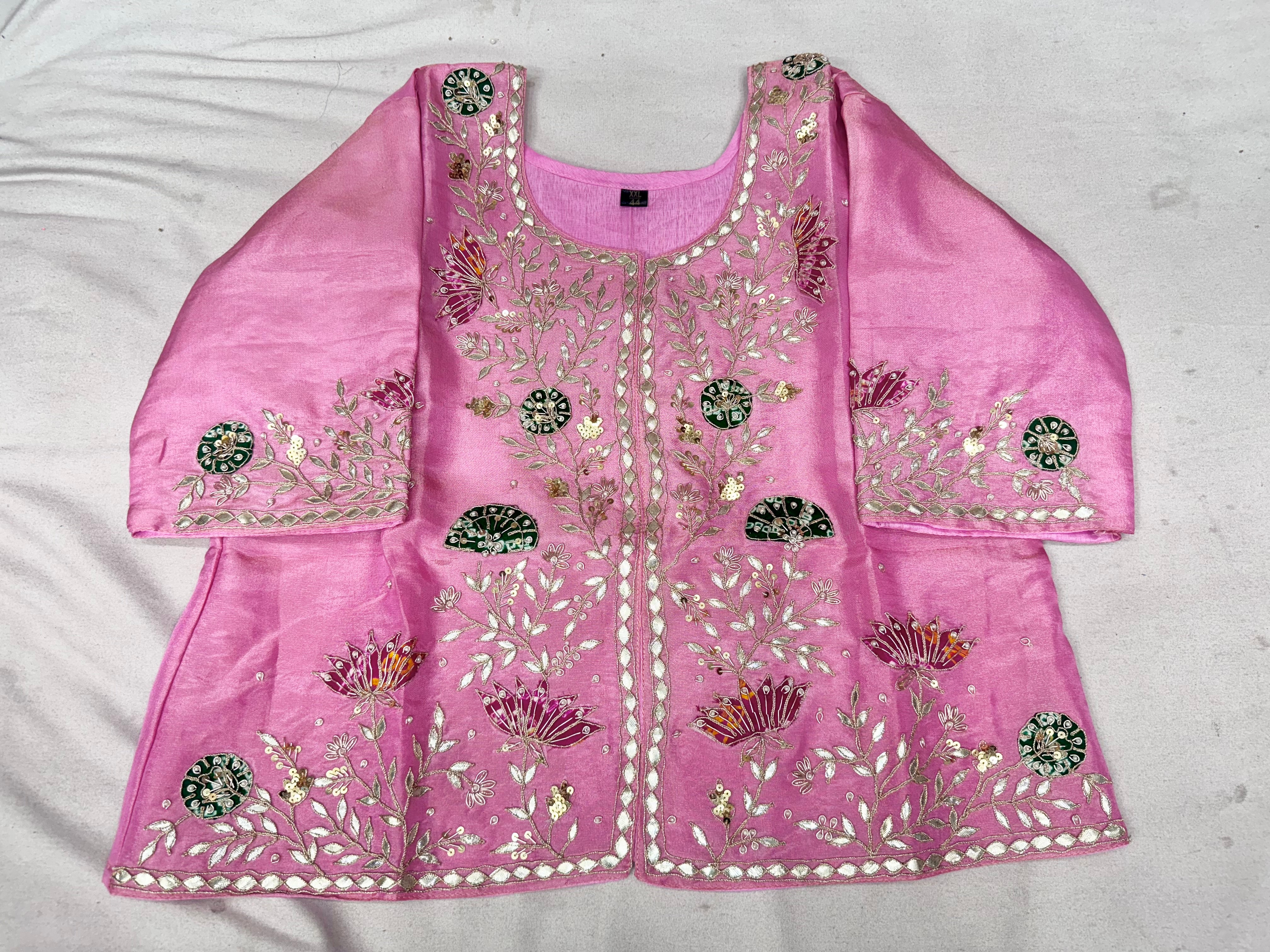 Pure Tissue Jackets with gajji patchwork