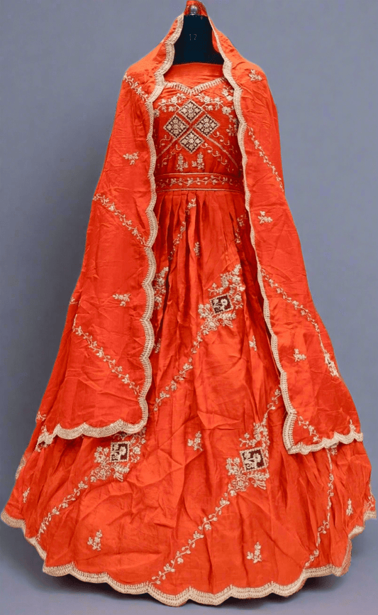 Beautiful Pittan Work lehnga having Embroidery
