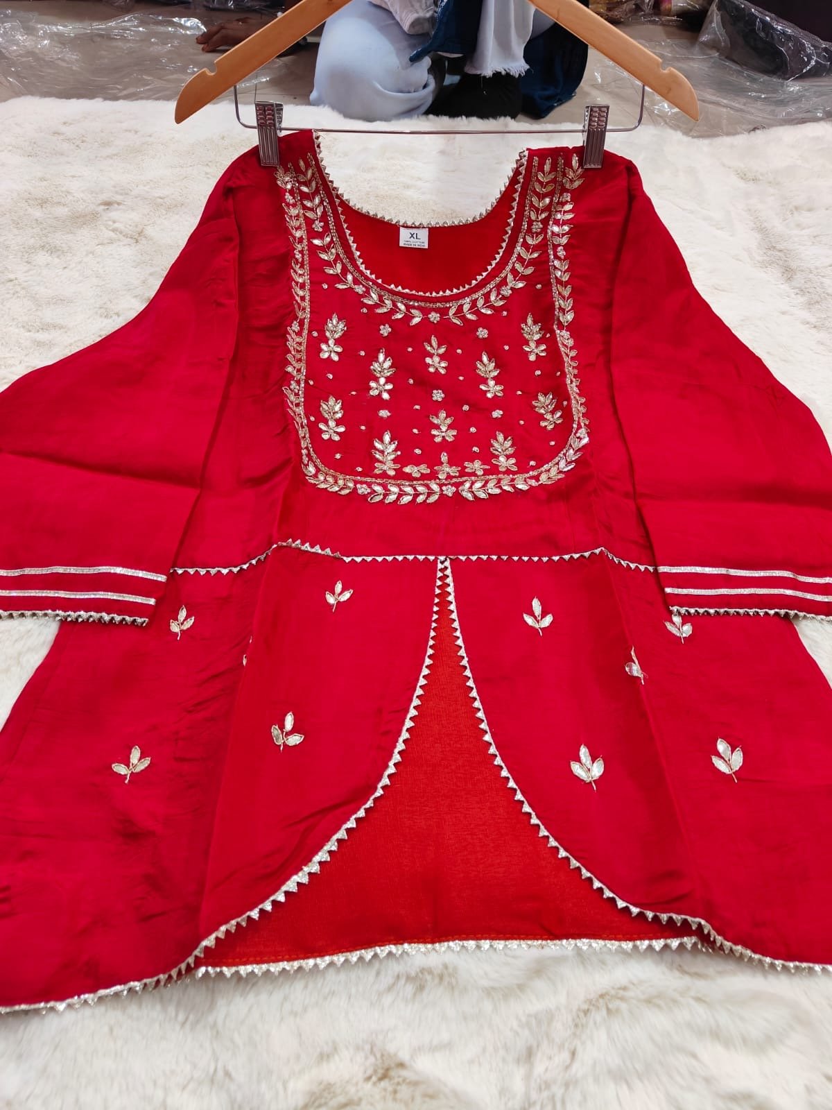 Pure upada silk handwork paplums