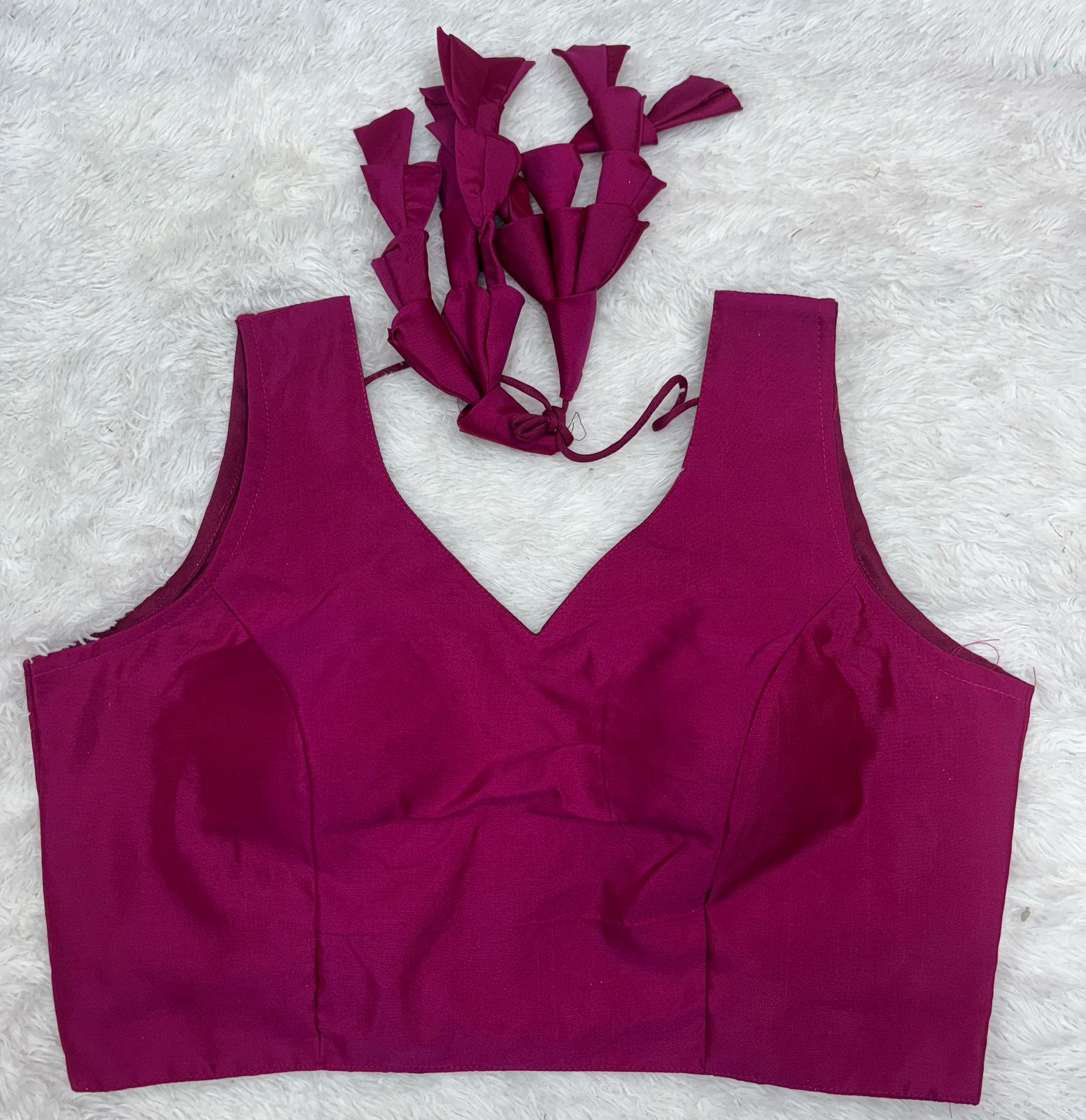 Taffeta silk plain Latkan blouse