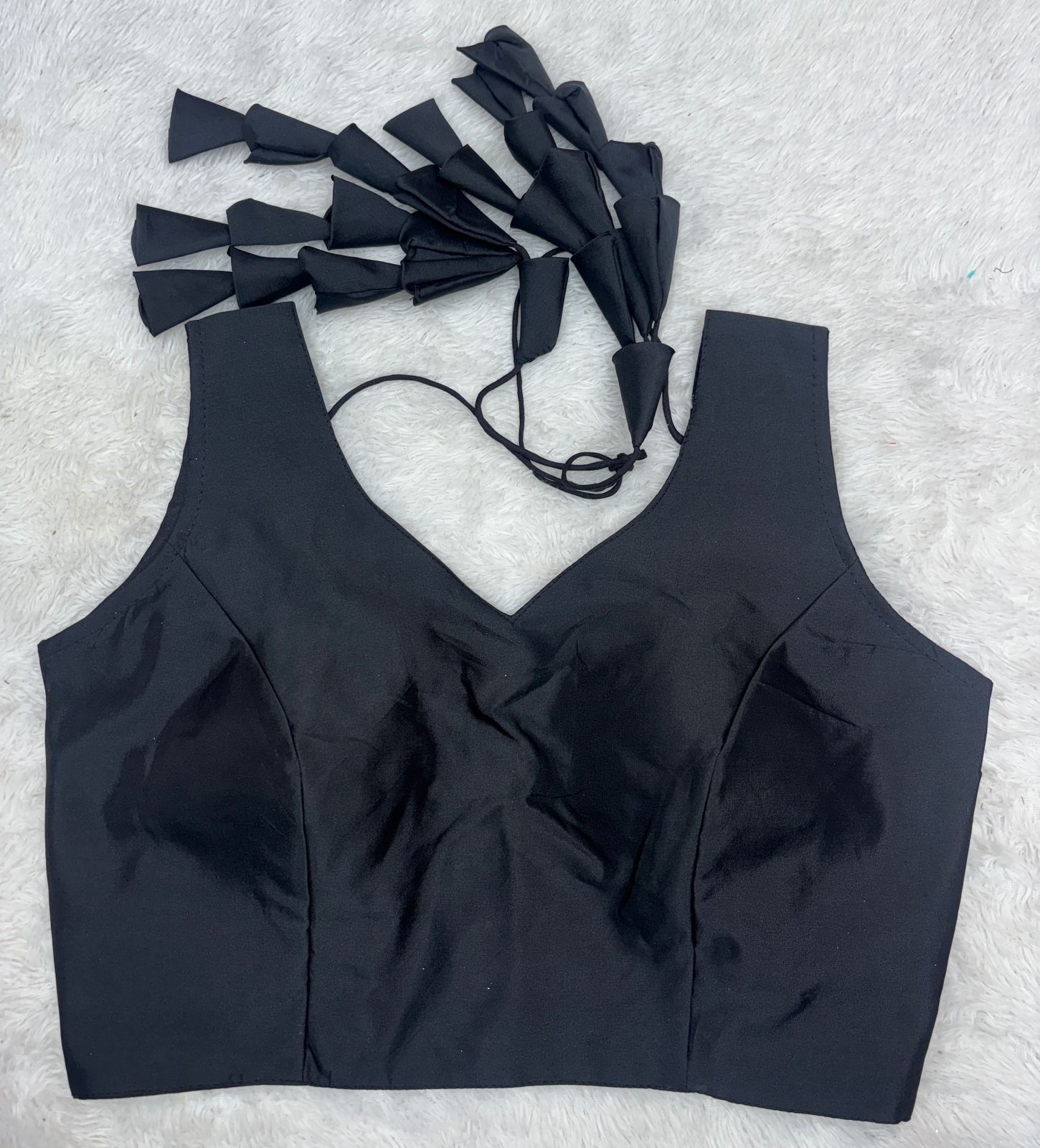 Taffeta silk plain Latkan blouse