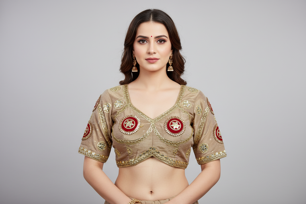 Pure Tissue aangi blouse with patch work