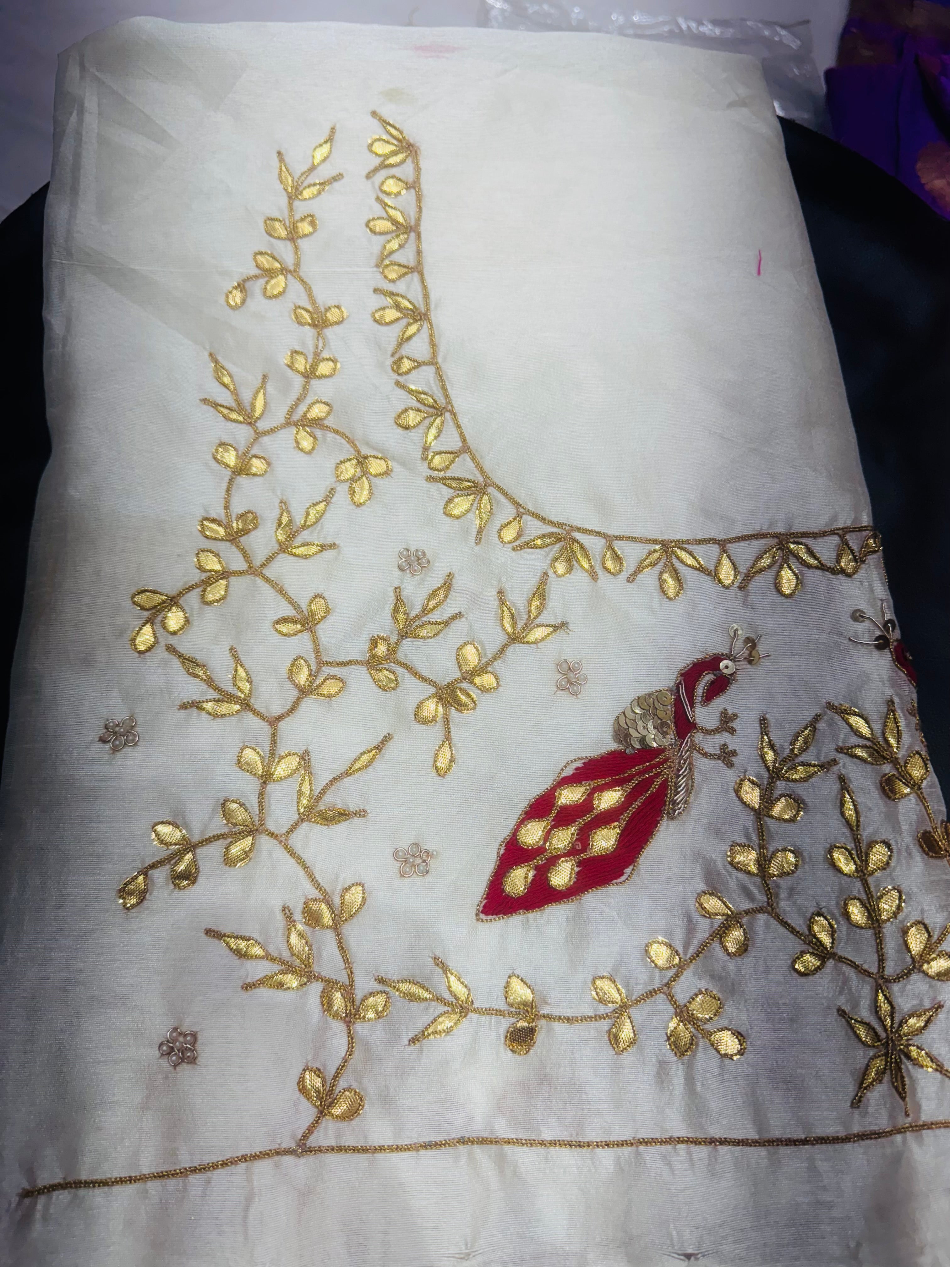 Gotapatti blouse fabric