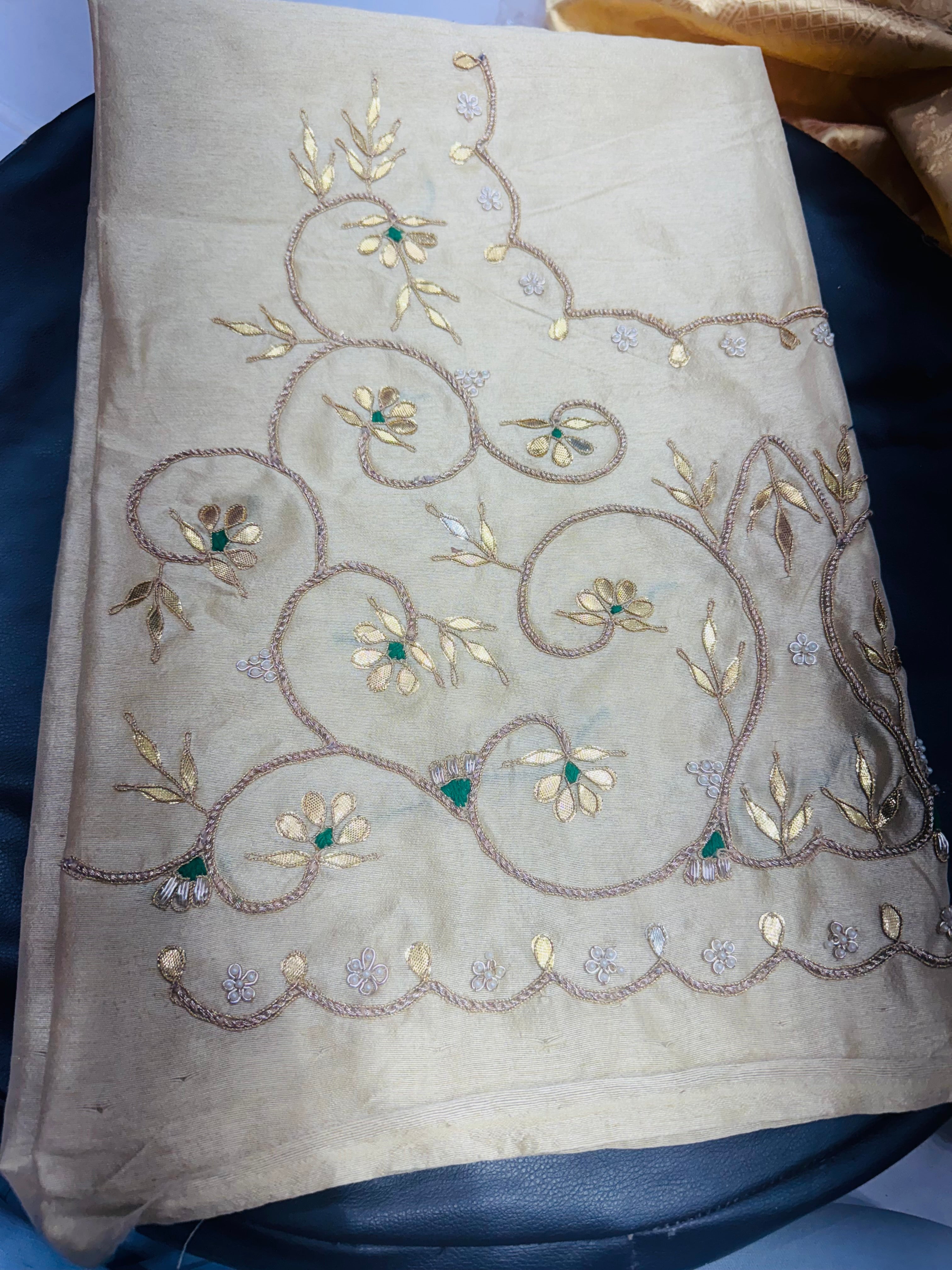 Jaal design Gotapatti blouse fabric