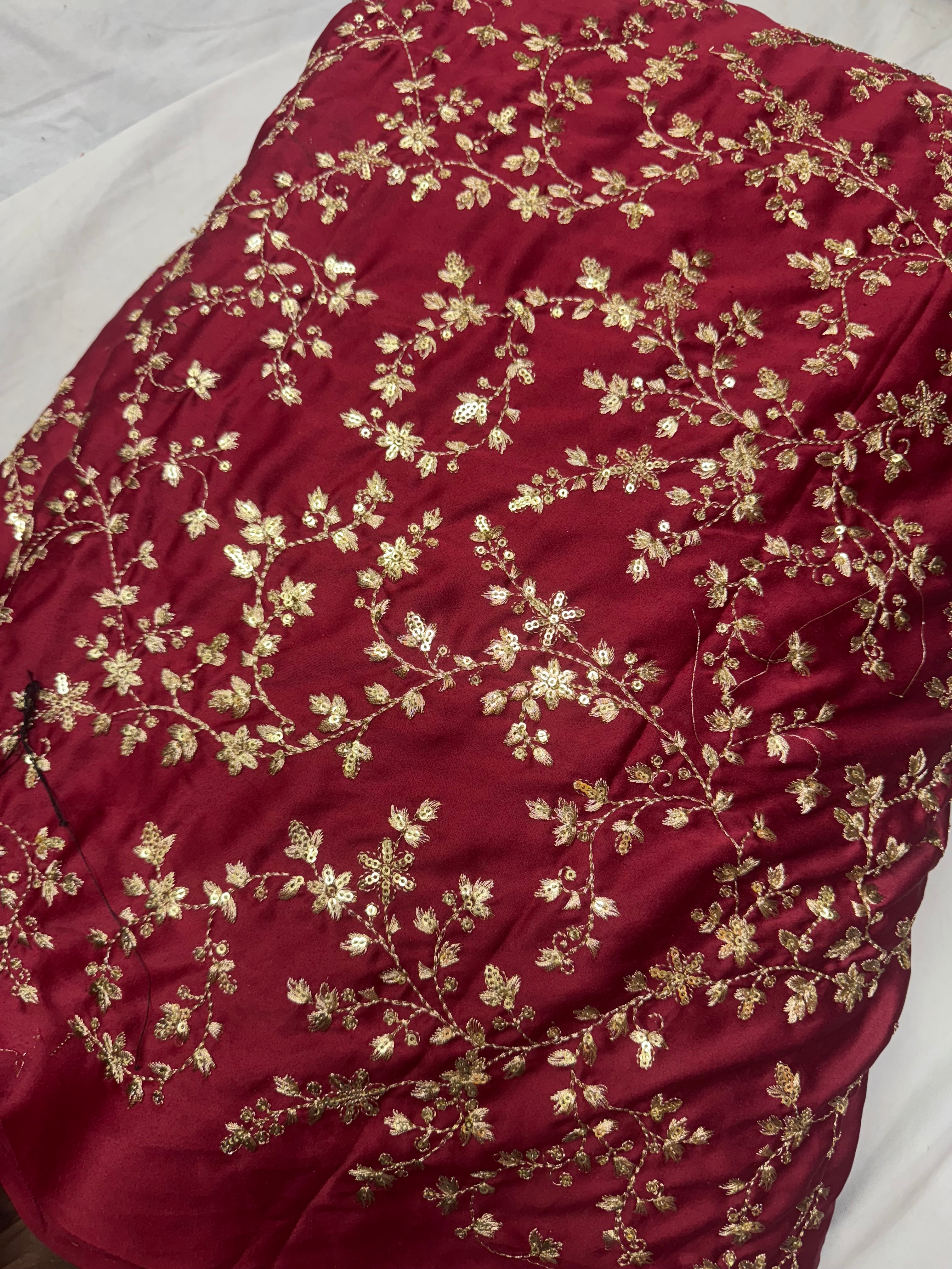 Jaal fabric on silk