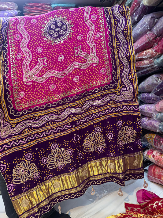 Pure gajji two shade dupatta