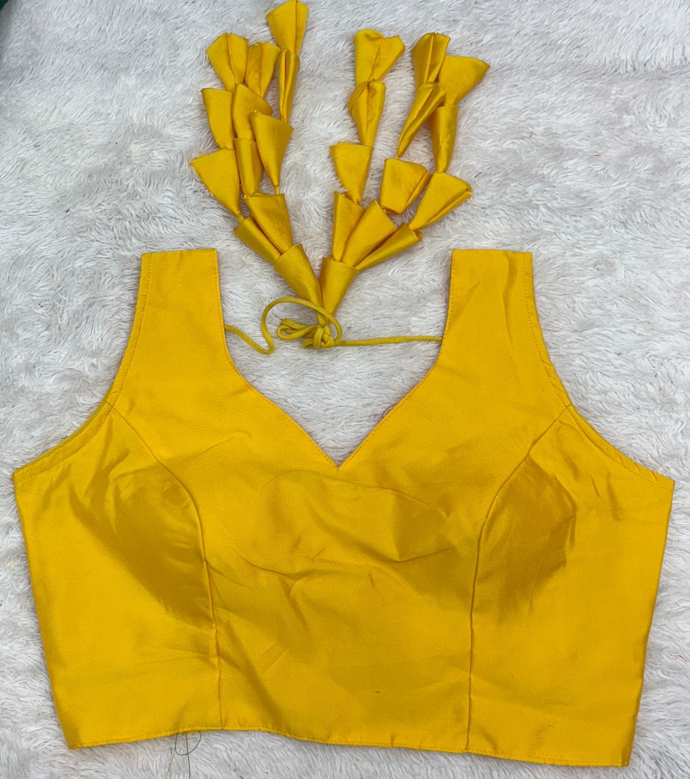 Taffeta silk plain Latkan blouse
