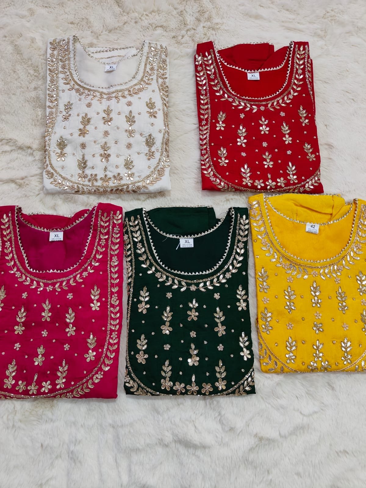 Pure upada silk handwork paplums