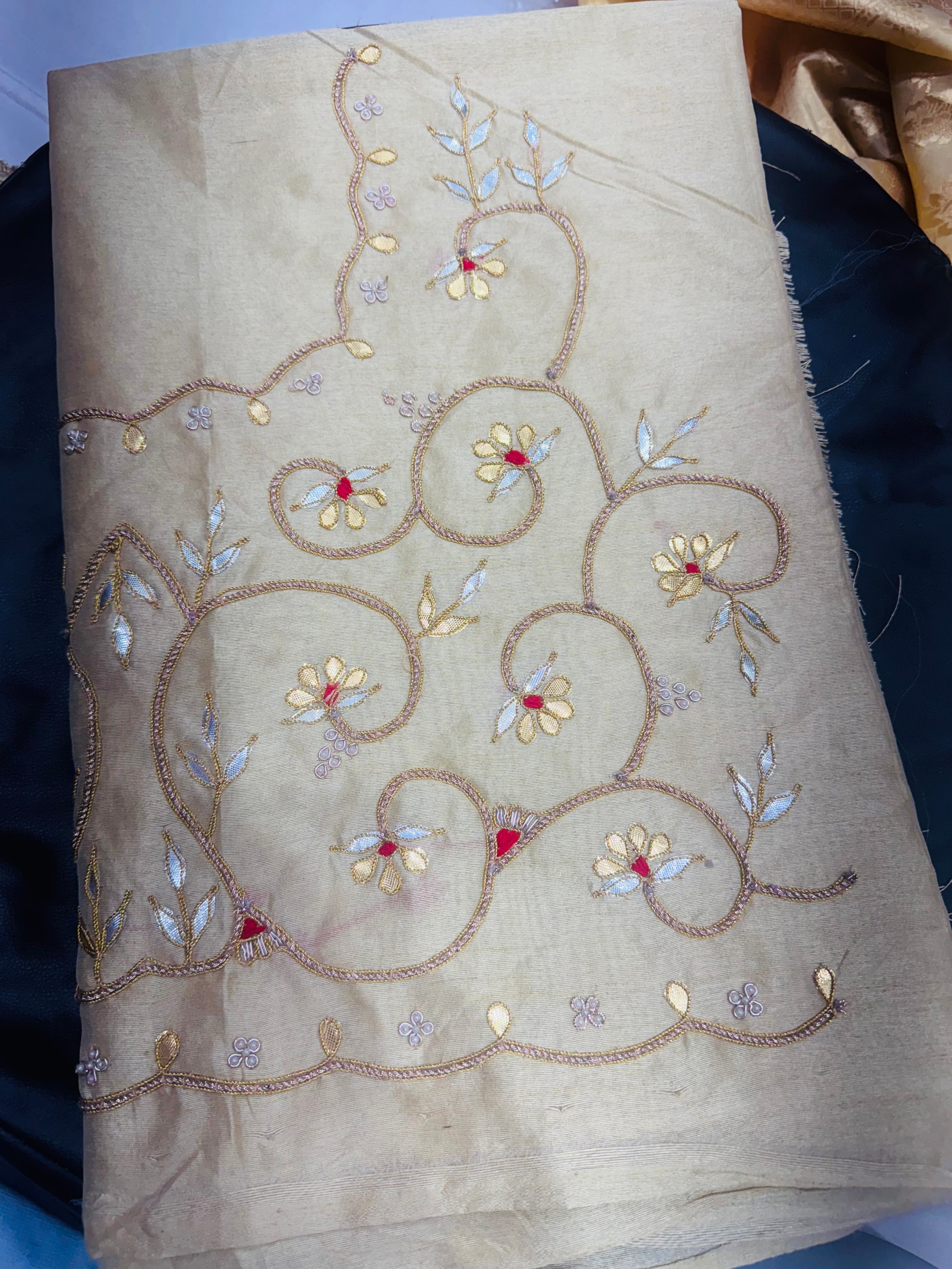 Jaal design Gotapatti blouse fabric