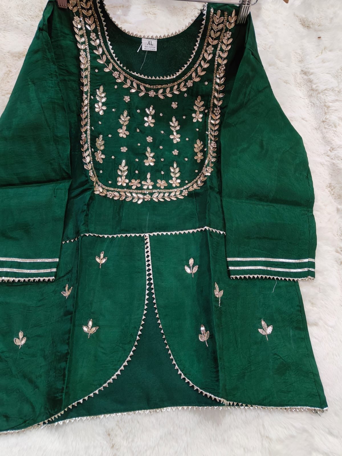 Pure upada silk handwork paplums