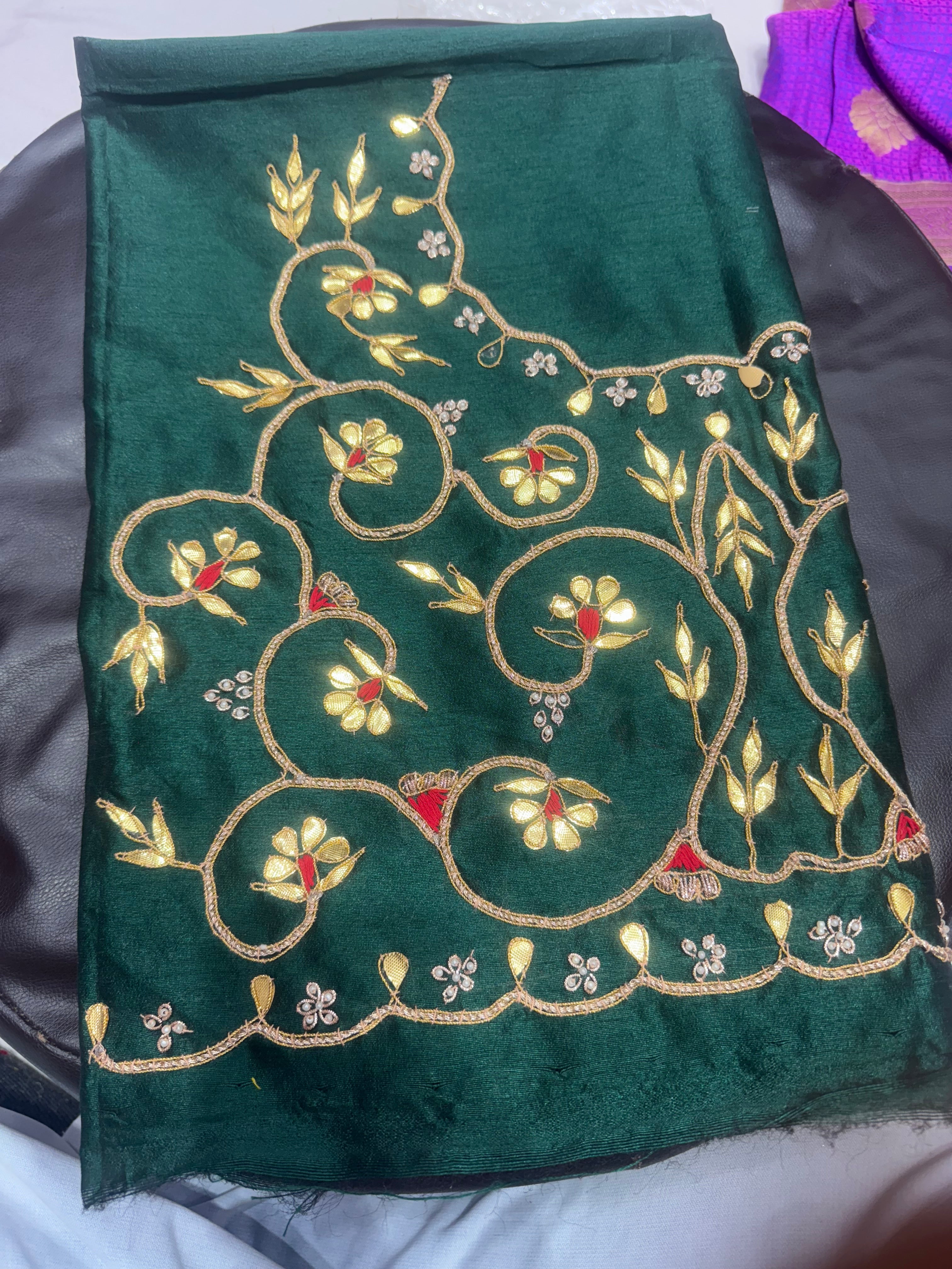 Jaal design Gotapatti blouse fabric