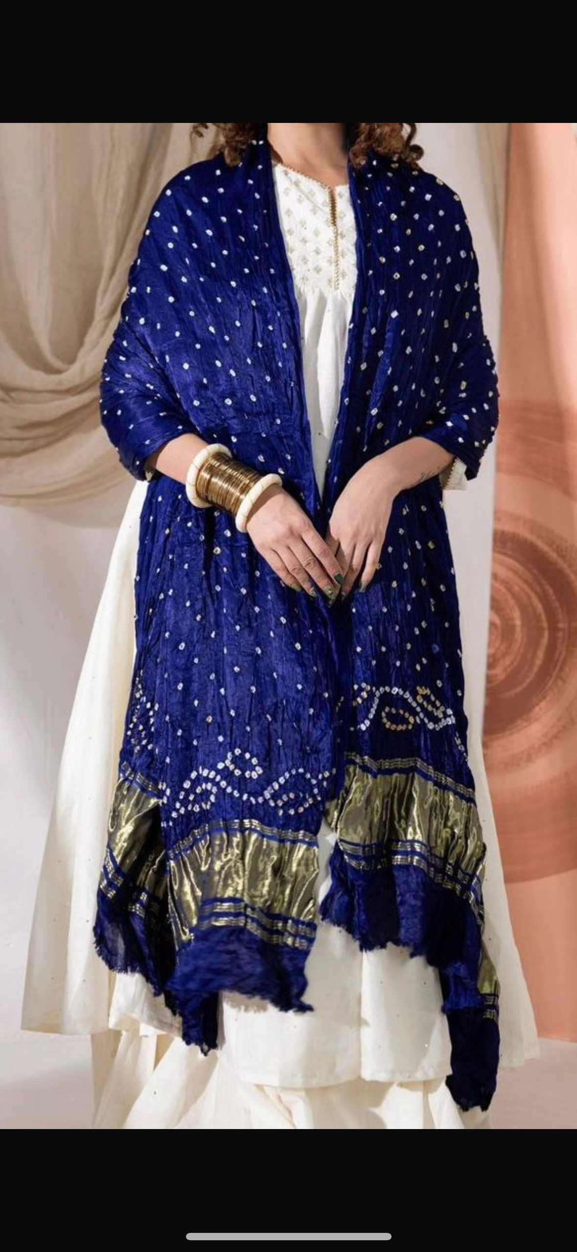 Pure modal gajji silk hand bandhej dupattas